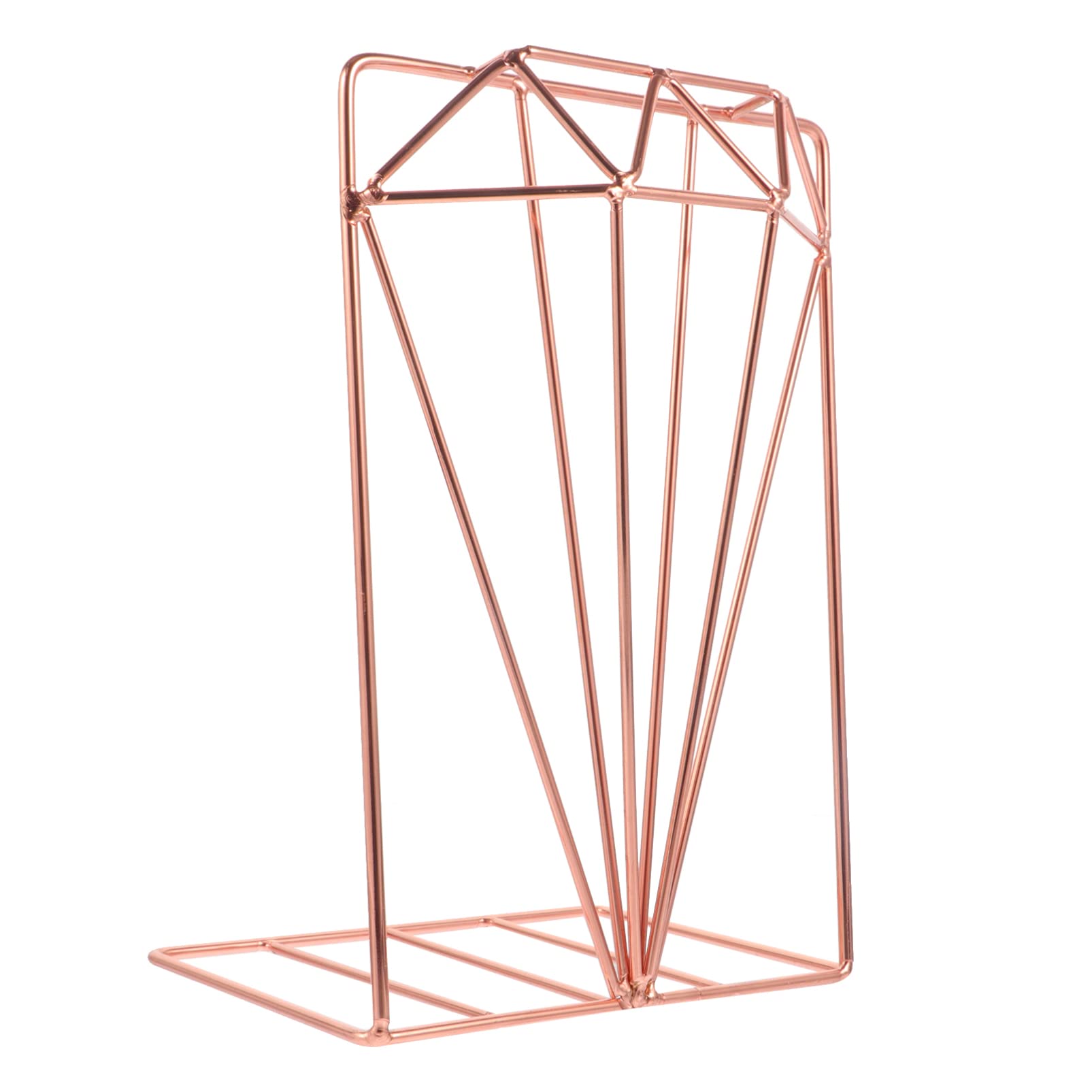 Cabilock Hollow Design Iron Bookend for Office and Home Bookshelf Organizer Stable Book Stopper for School and Library Iron Material Smooth Finish