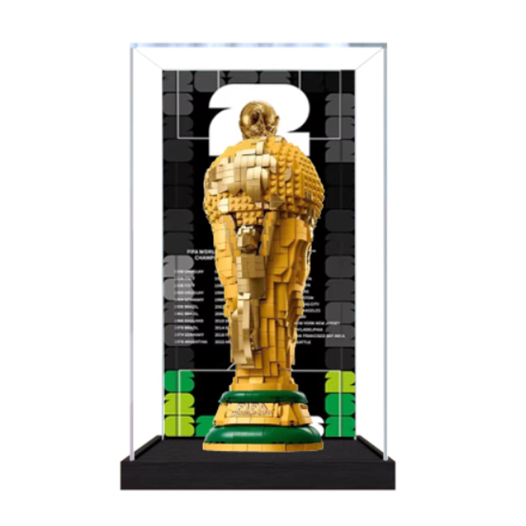 Vitrina acrílica para Le-go 43020 modelo de trofeo de la Copa Mundial de la FIFA, caja expositora a prueba de polvo (solo caja de exposición) (3 mm)