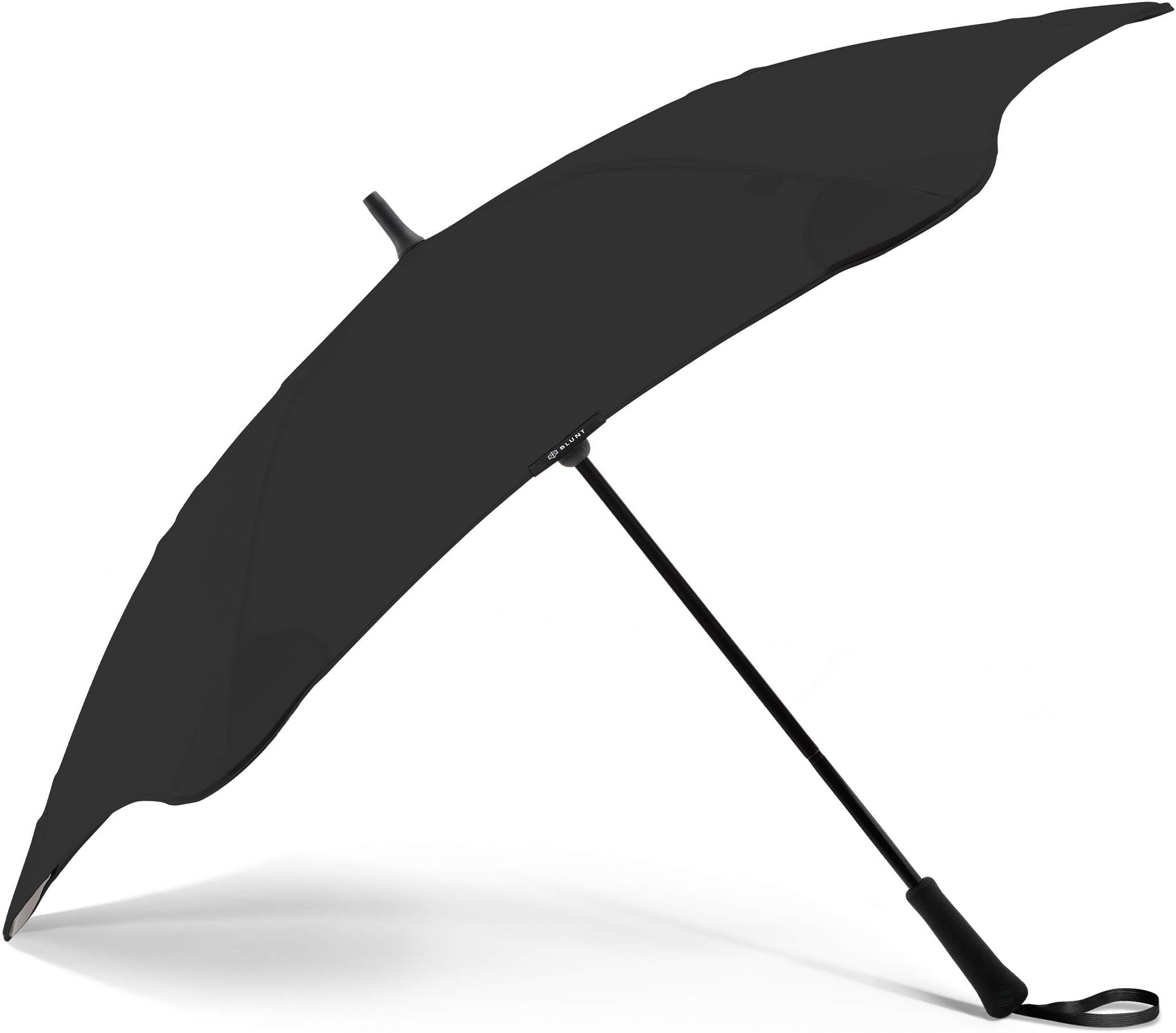 Classic Large Windproof Umbrella – 47" Umbrella for Wind and Rain, Durable Canopy Design, Heavy Duty for Everyday Travel, UV Protection - Black
