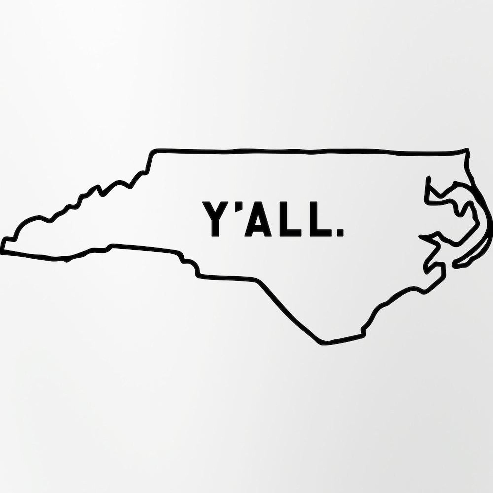 CafePress North Carolina Y'all Pint Glass, 16 oz. Drinking Glass