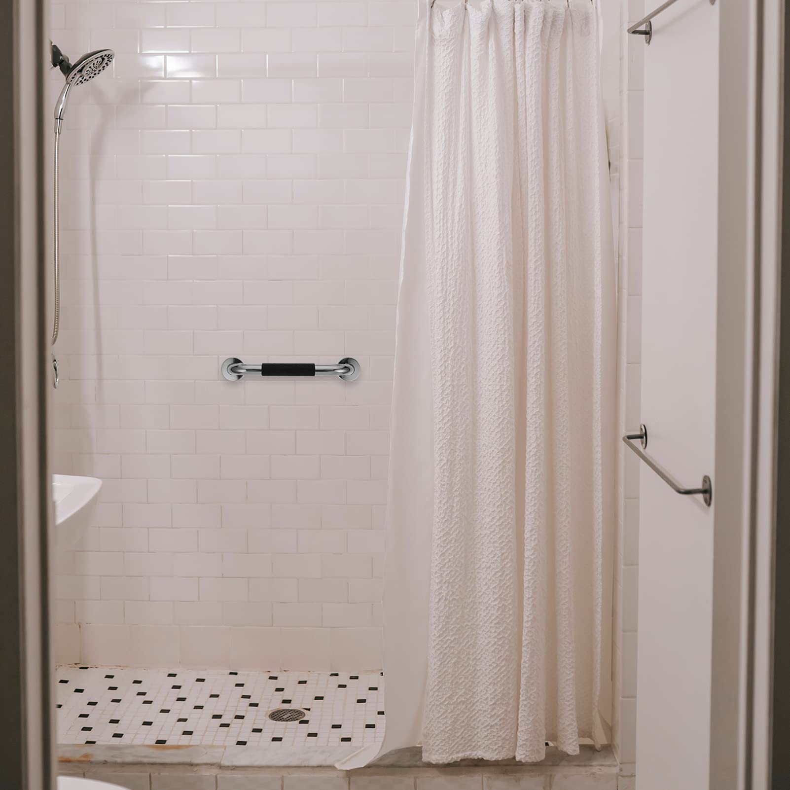 ERINGOGO 2Pcs Bathroom Grab Bars Non Slip Safety Handrails for Bathtub Shower Slip Support Handles for Seniors Disabled Durable Bathroom Armrests