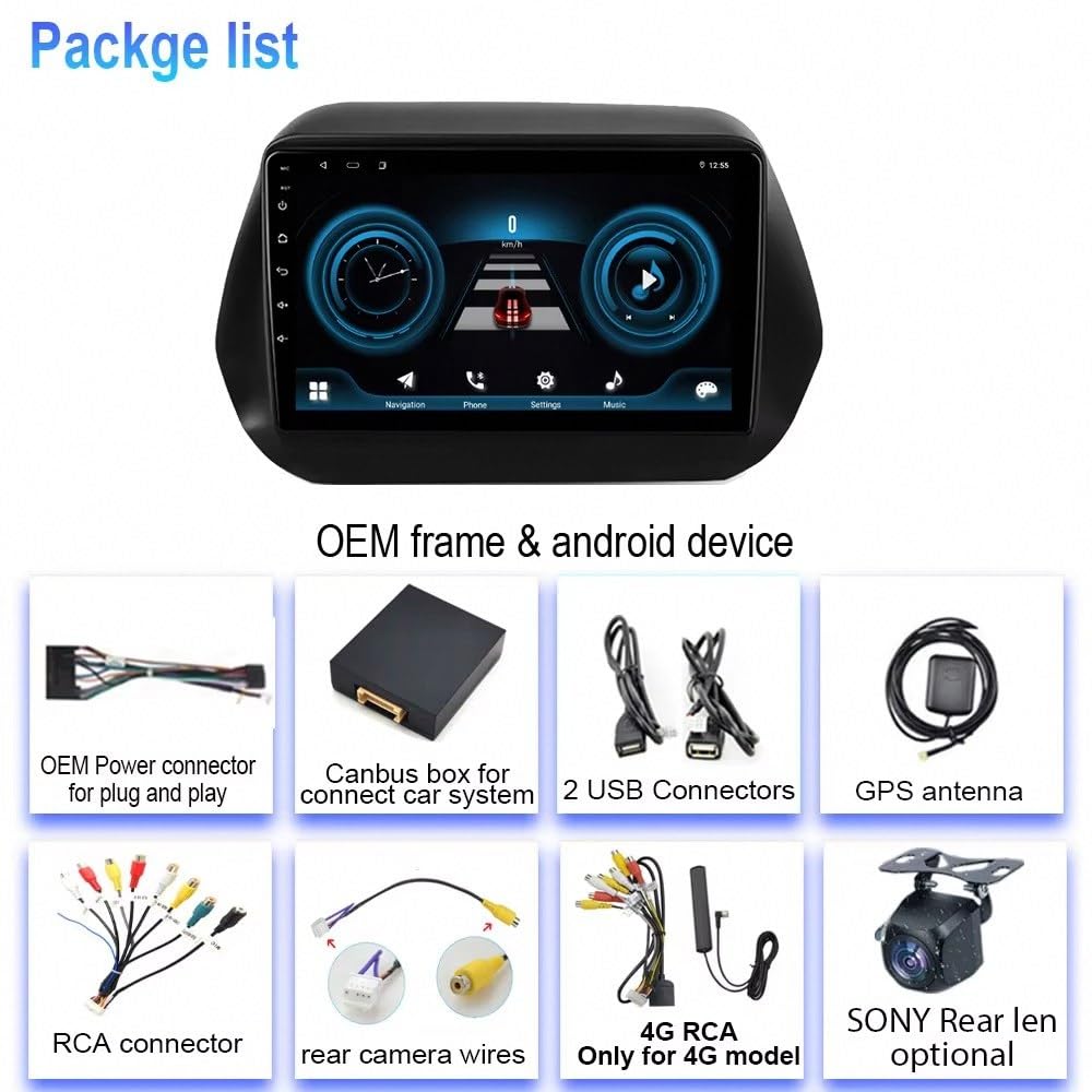 Autoradio Gps Navigation 2 Din per Chevrolet Camaro 6 2015-2023 Wireless Carplay Android Auto Stereo Auto Bluetooth Ips con Pantalla Táctil con Gps, 8 Nucleo 6G+128G