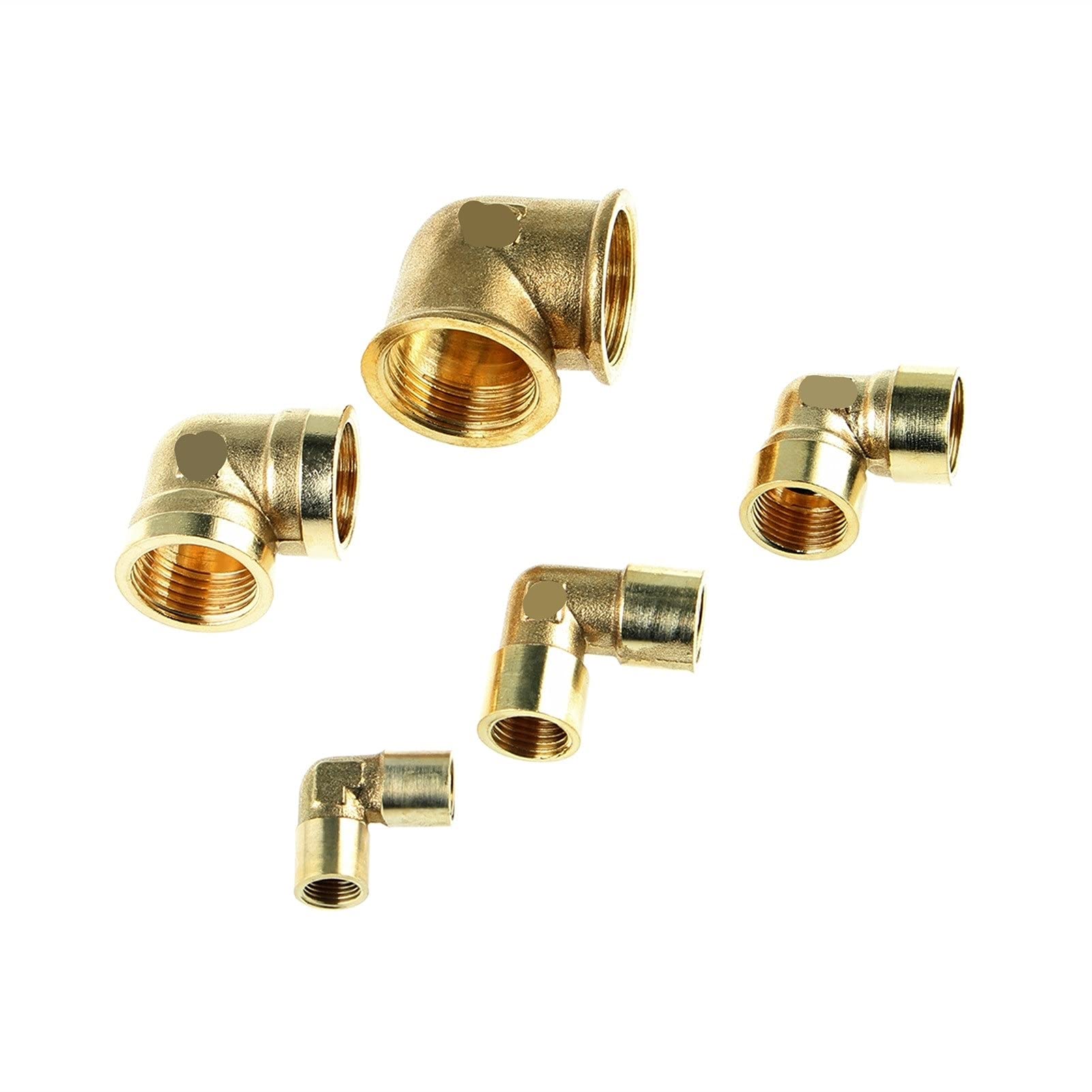 WAAZVXS Coupler 90 Degree Brass Pipe Fitting Copper Connector Coupler (Thread Specification : 1/8Inch)