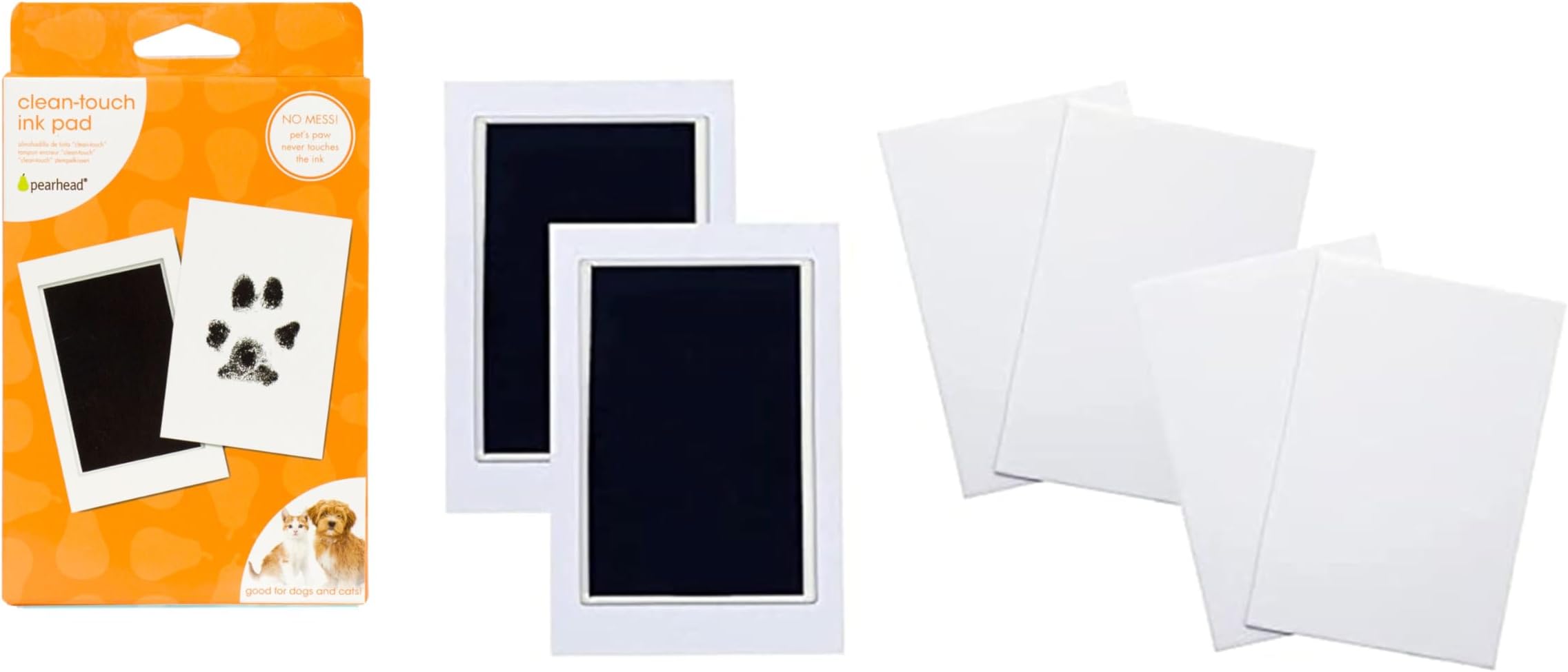 Pearhead Small Pet Paw Print CleanTouch Ink Pad and Imprint Cards, for Small Sized Cats or Dogs