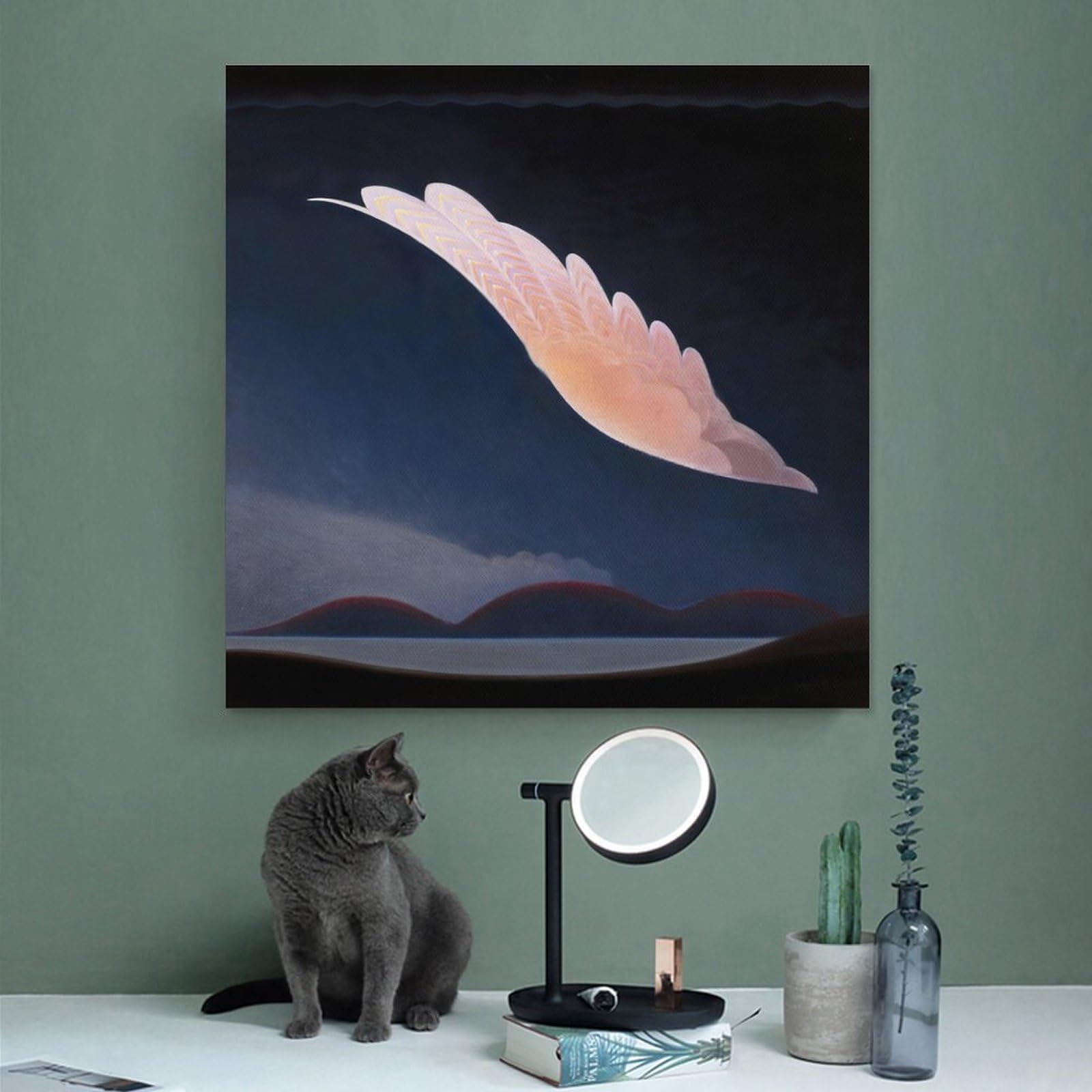 Amazon.com: BAIKAI Agnes Pelton The Primal Wing Poster Hanging
