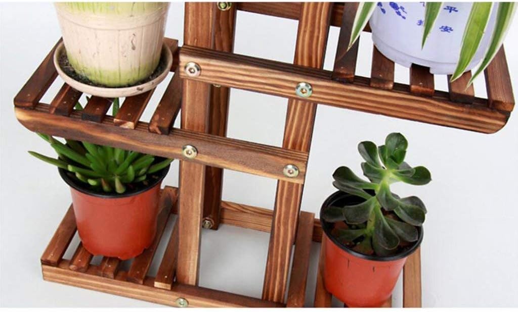 Flower Shelf Flower Holders/Flower displays Solid Wood Desk Mini Floor Stand Interior Balcony Living Room Meat Tray 1 Flower Box Floral Shelves Display/Organizers image 4