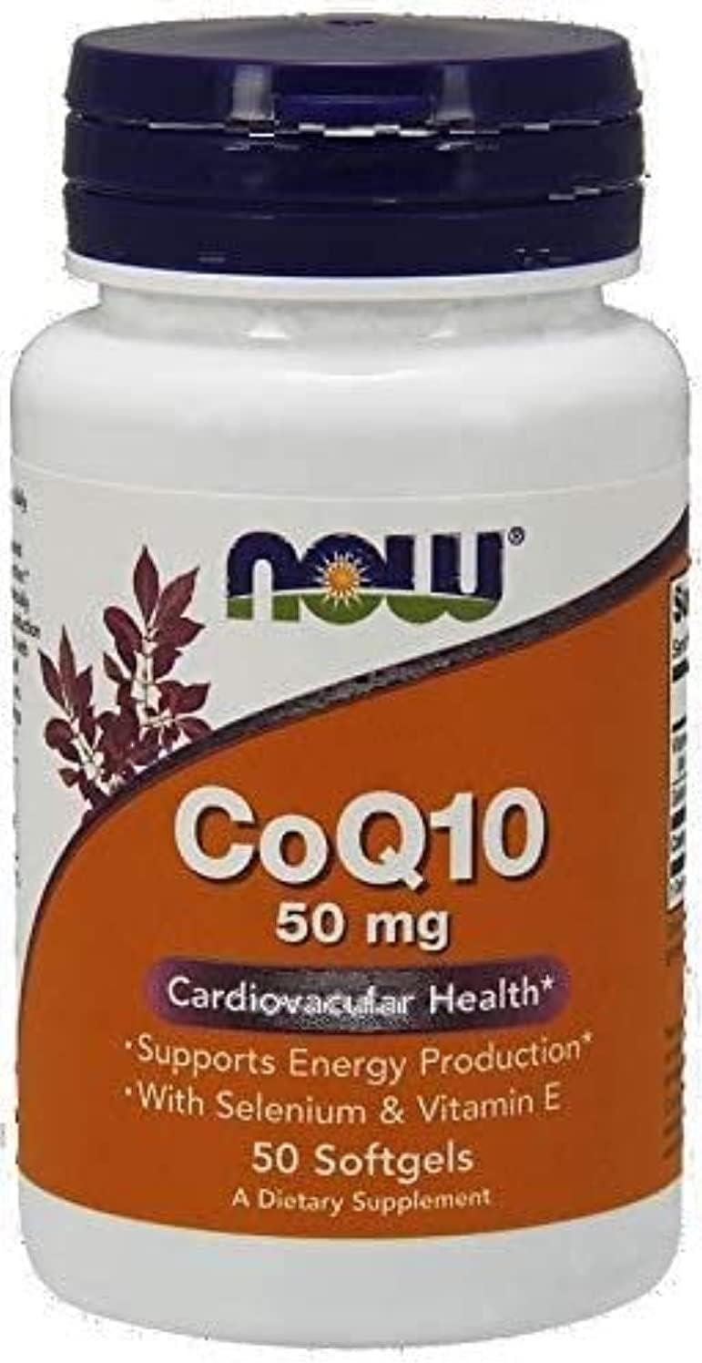 Now Co Q10 50 Mg Vitamin E & Selenium Softgels - 50 Softgels