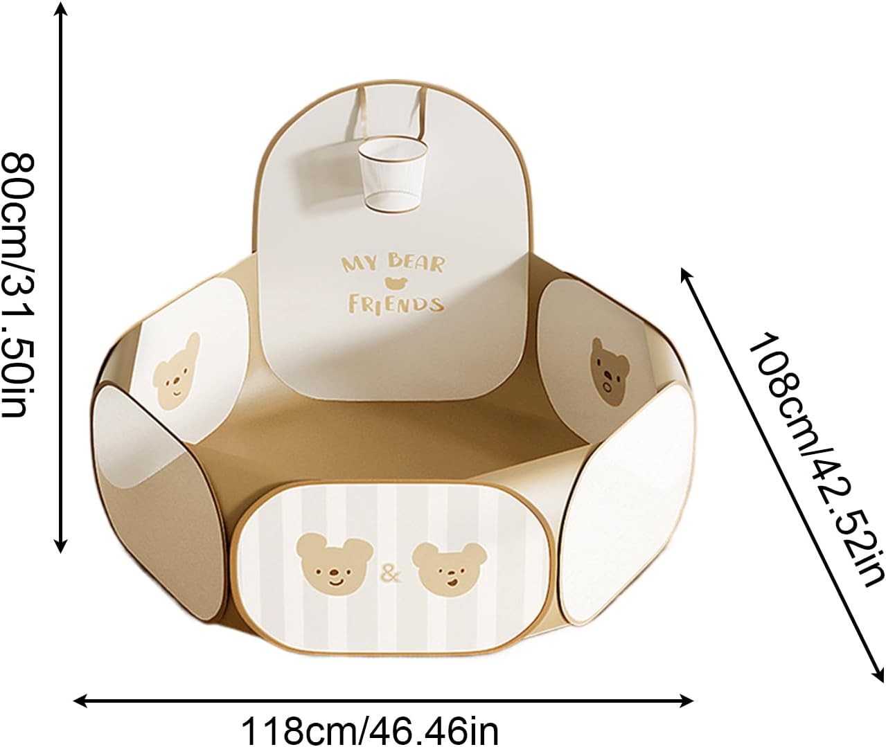 Ball Pool, Portable Play Tent and Playpen - Ball Pen for Boys and Girls Indoor Living Room Bedroom Playroom Nursery Travel