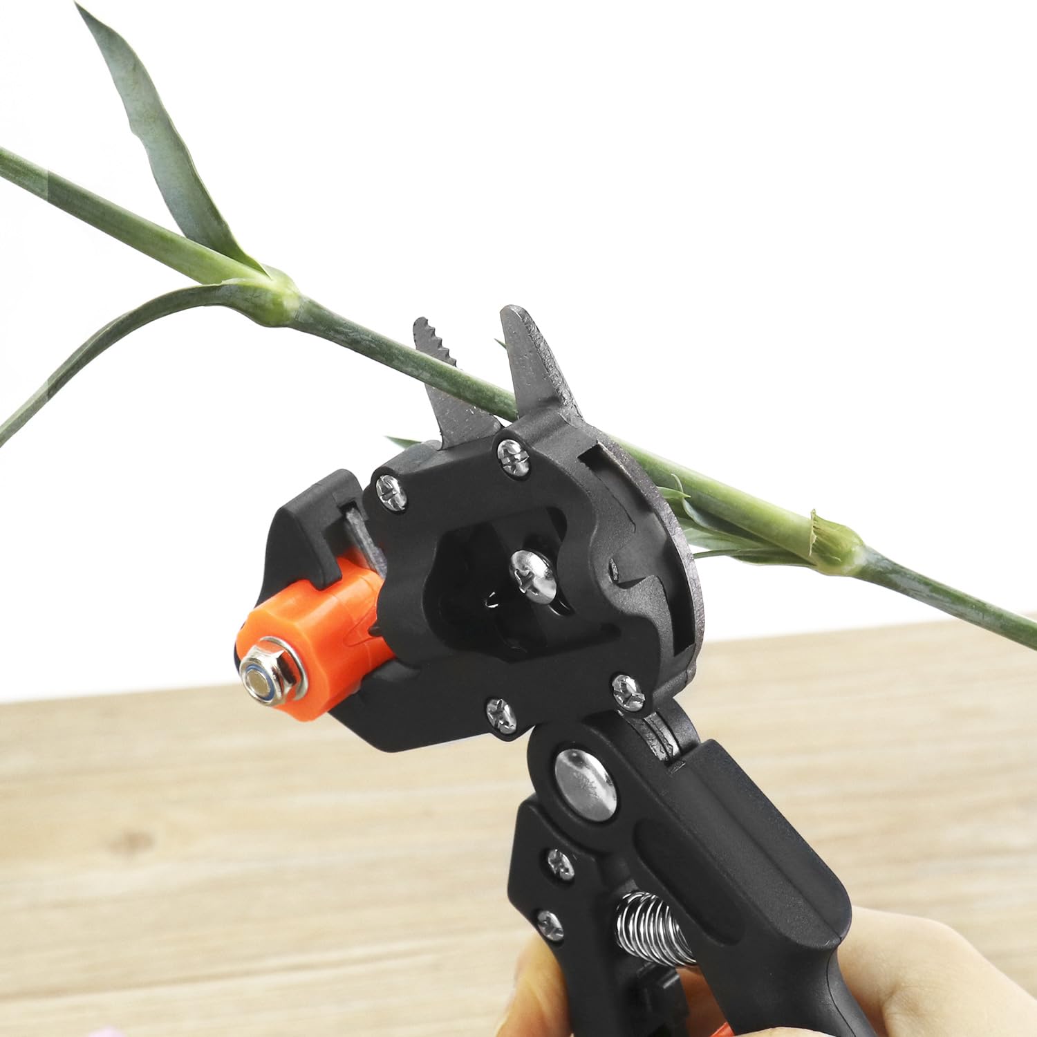 QWORK® Kit d'outils greffoir, Couteau de greffage et ciseaux de greffage avec 3 lames interchangeables et autres accessoires