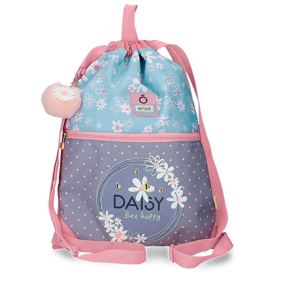 Enso Daisy Mochila Saco Con Cremallera Azul 35x46 cms Poliéster