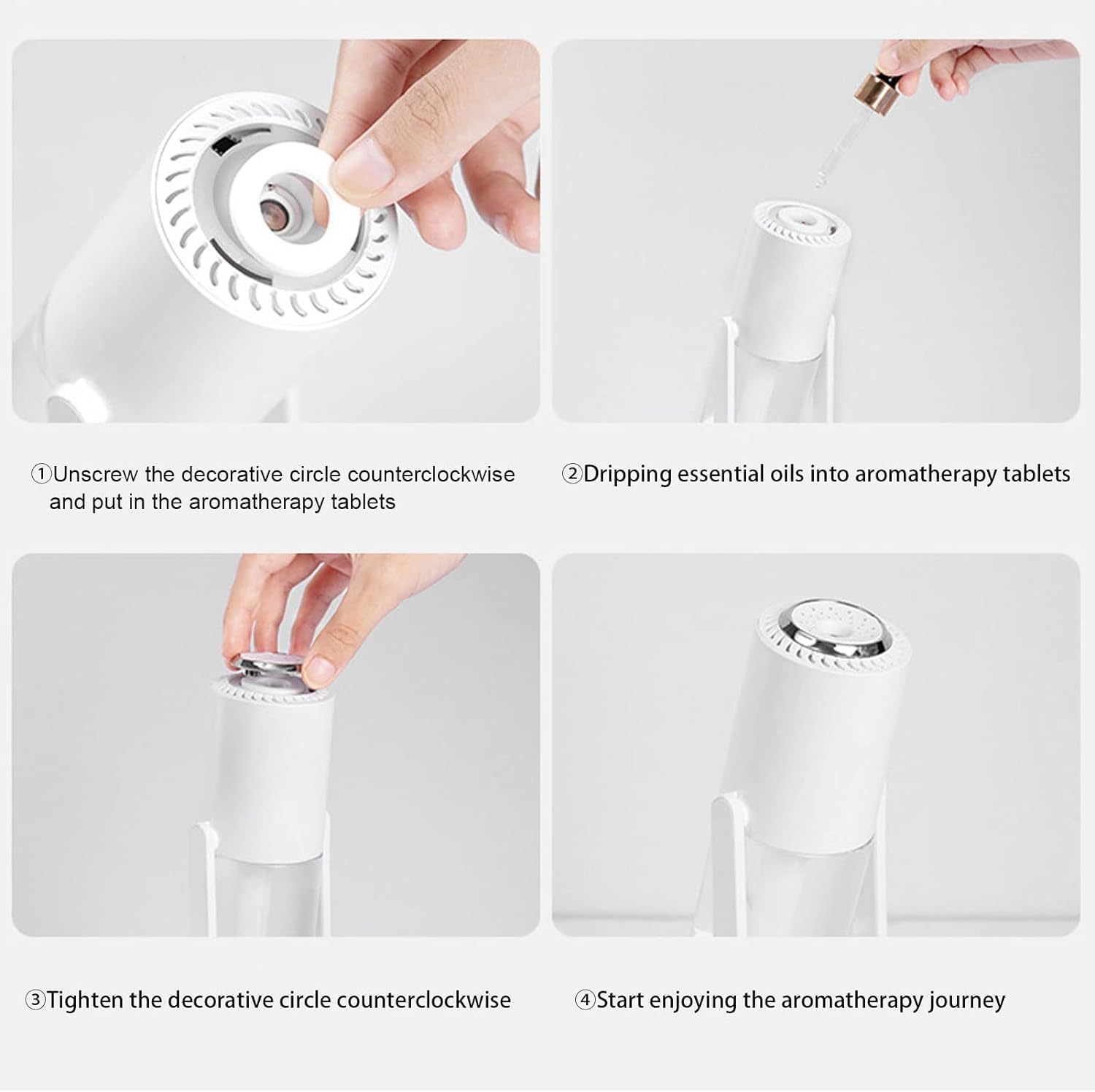 Domésticos Humidificador, Mini humidificador de tamaño Compacto, Tanque de Agua de 230 ml, pulverizador de 2 Niveles for Sala de Estar, Oficina, vehículo