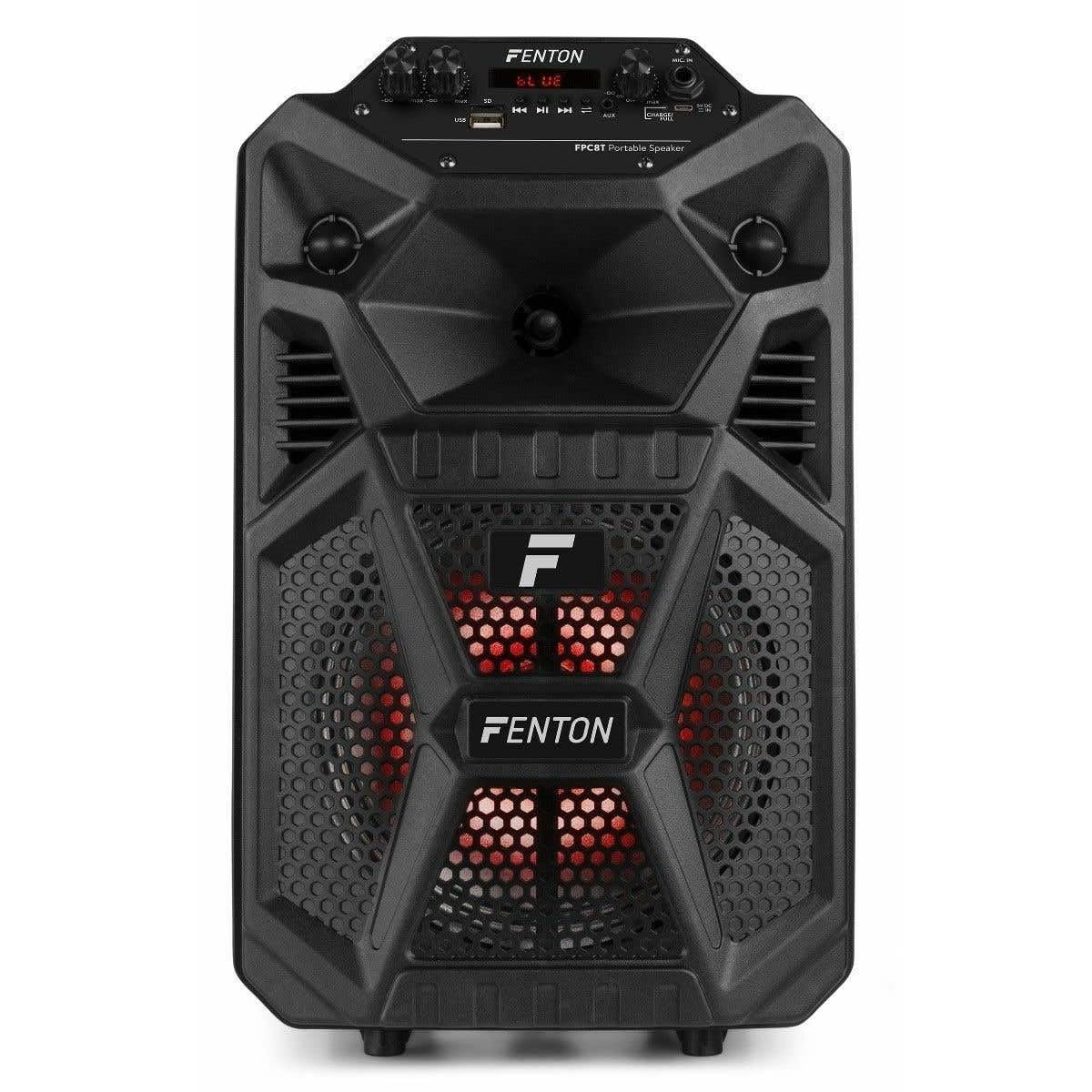 CASSA AMPLIFICATA PORTATILE ATTIVA 100W 8" BLUETOOTH + BATTERIA RICARICABILE + MICROFONO WIRELESS + USB MICRO SD + TELECOMANDO