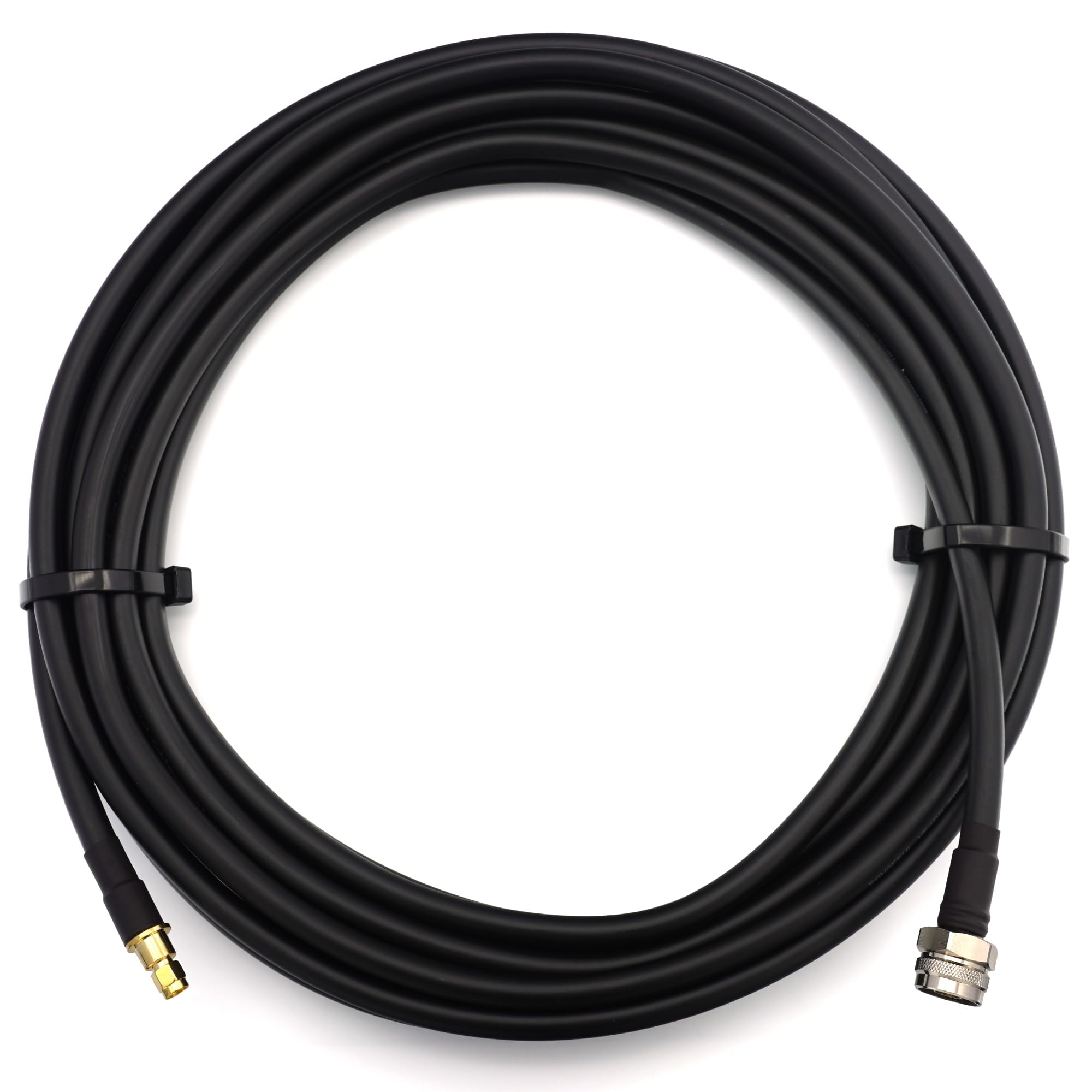 20m SMA macho a N macho (Hex) IP67 impermeable cable coaxial — Extensión coaxial flexible de cobre completo 50 ohm (equivalente a LMR400 UF UltraFlex) — para LTE GSM 4G 5G antena de router