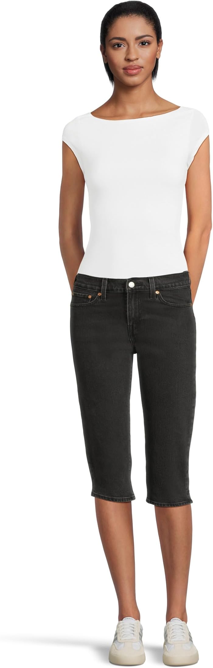 Levi's Wedgie Capri, цвет: Чёрный — фото 2