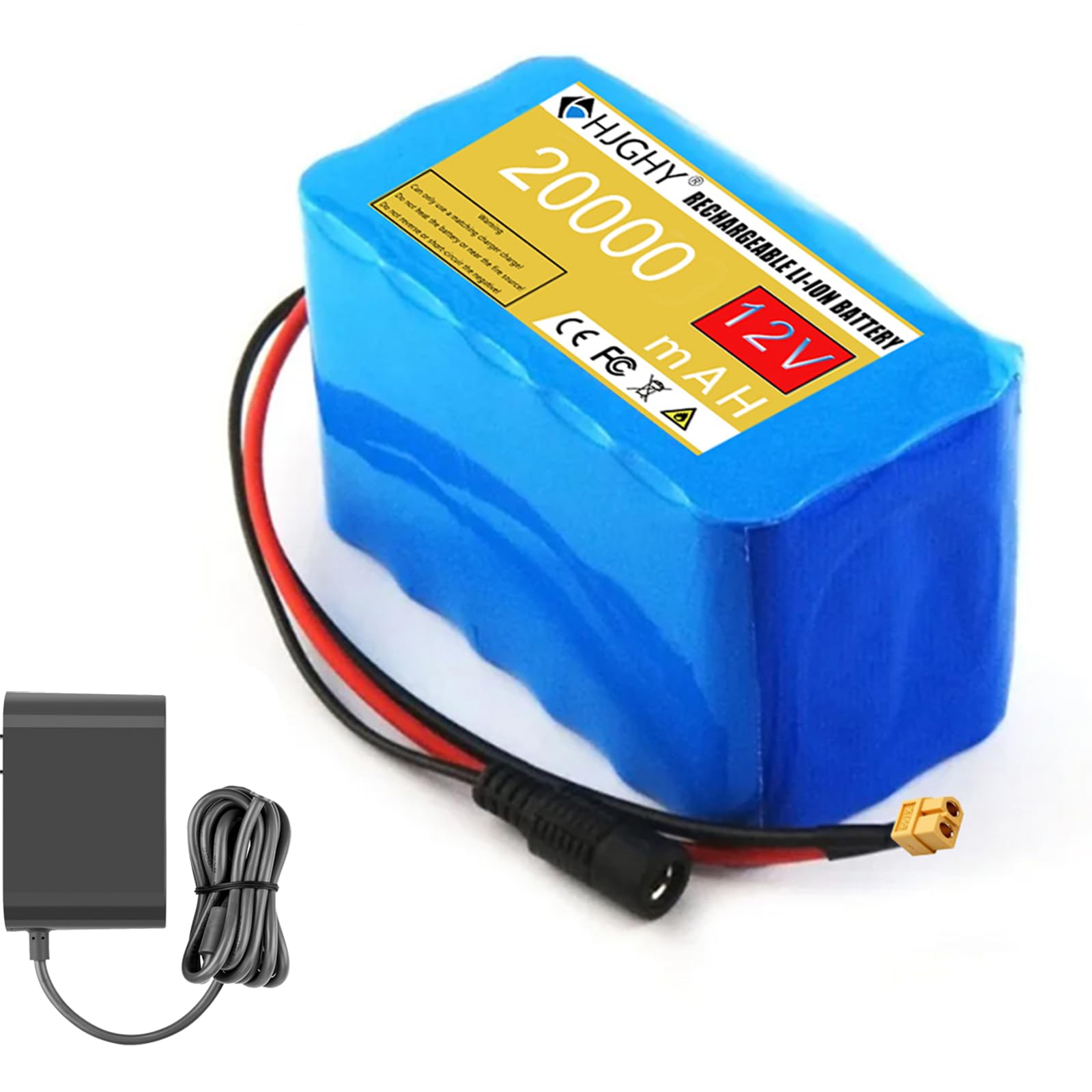 Batería de Litio-Ion de 12 V, 20 Ah, 30 Ah o 40 Ah. Batería de Repuesto de 12 voltios para Dispositivos eléctricos de 12 V, generadores solares, Uso doméstico y emergencias.