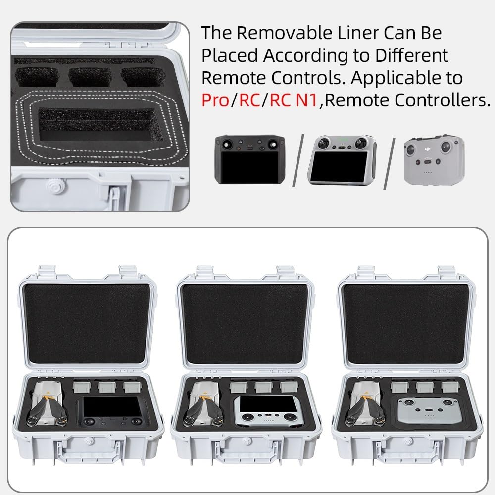 Compatibile con DJI Mavic Air 2S Custodia di archiviazione antideflagrante | Struttura a guscio duro, con cinghia portatile, per conservazione sicura attrezzatura esterna(White with strap)