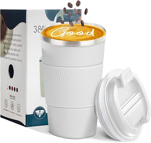 Miniatura 1 de Taza de viaje de café a prueba de derrames, a prueba de fugas, 17 onzas, taza de café aislada con tapa, el mejor café para llevar, reutilizable,