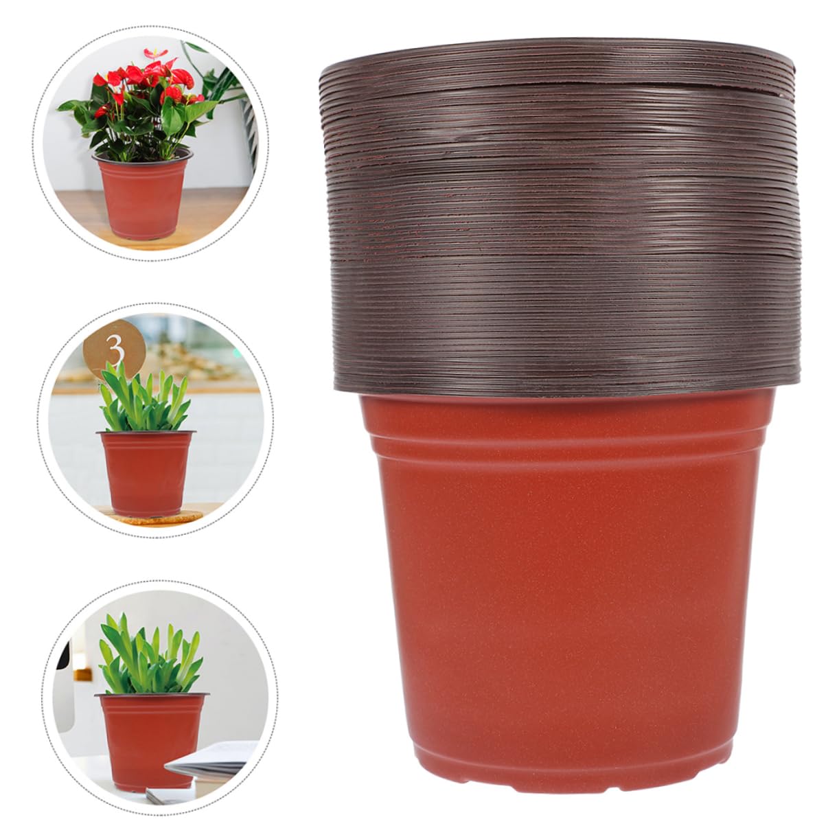 iplusmile 150 Piezas Macetas para Plantar Unidades Macetas Plásticas de Semillero con Drenaje Maceteros Duraderos para Suculentas y Jardinería Reutilizable