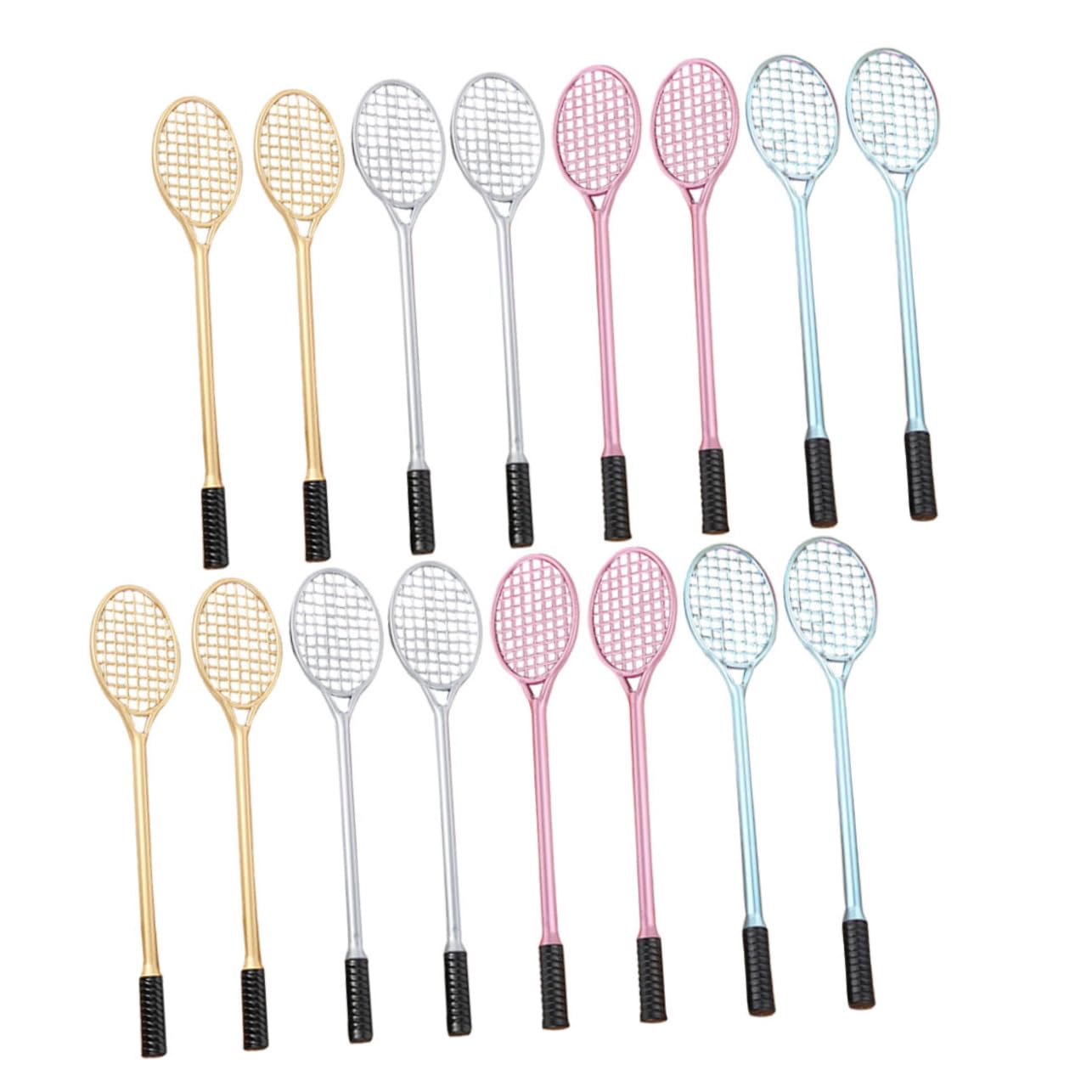 AOKWAWALIYGift Pen 20pcs Badminton Racket Pen Cute Badminton Pens Racket Roller Ball Pens Smoothest Writing Pen Sport Party Favor Black Ink Pens Fine Point Pen Student Use Plastic Mini