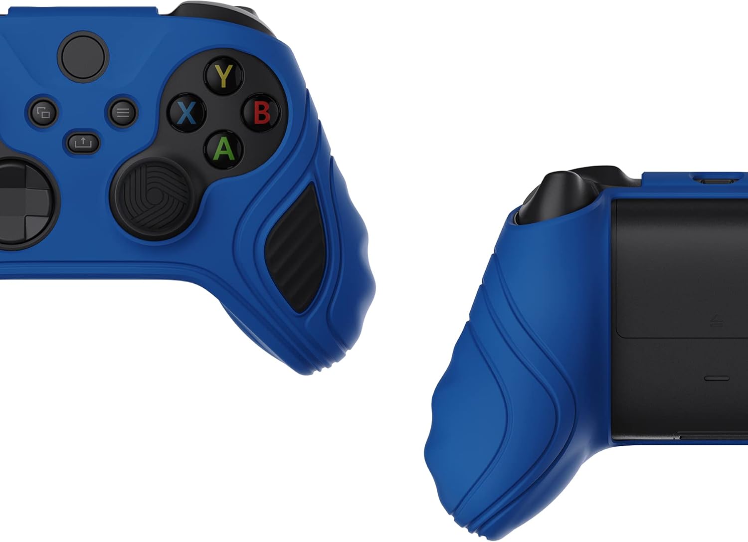 PlayVital Scorpion Edition Two-Tone Anti-Slip Silicone Case Cover for Xbox Series X/S Controller, Soft Rubber Case for Xbox Core Wireless Controller with Thumb Grip Caps - Blue & Black - Image 7