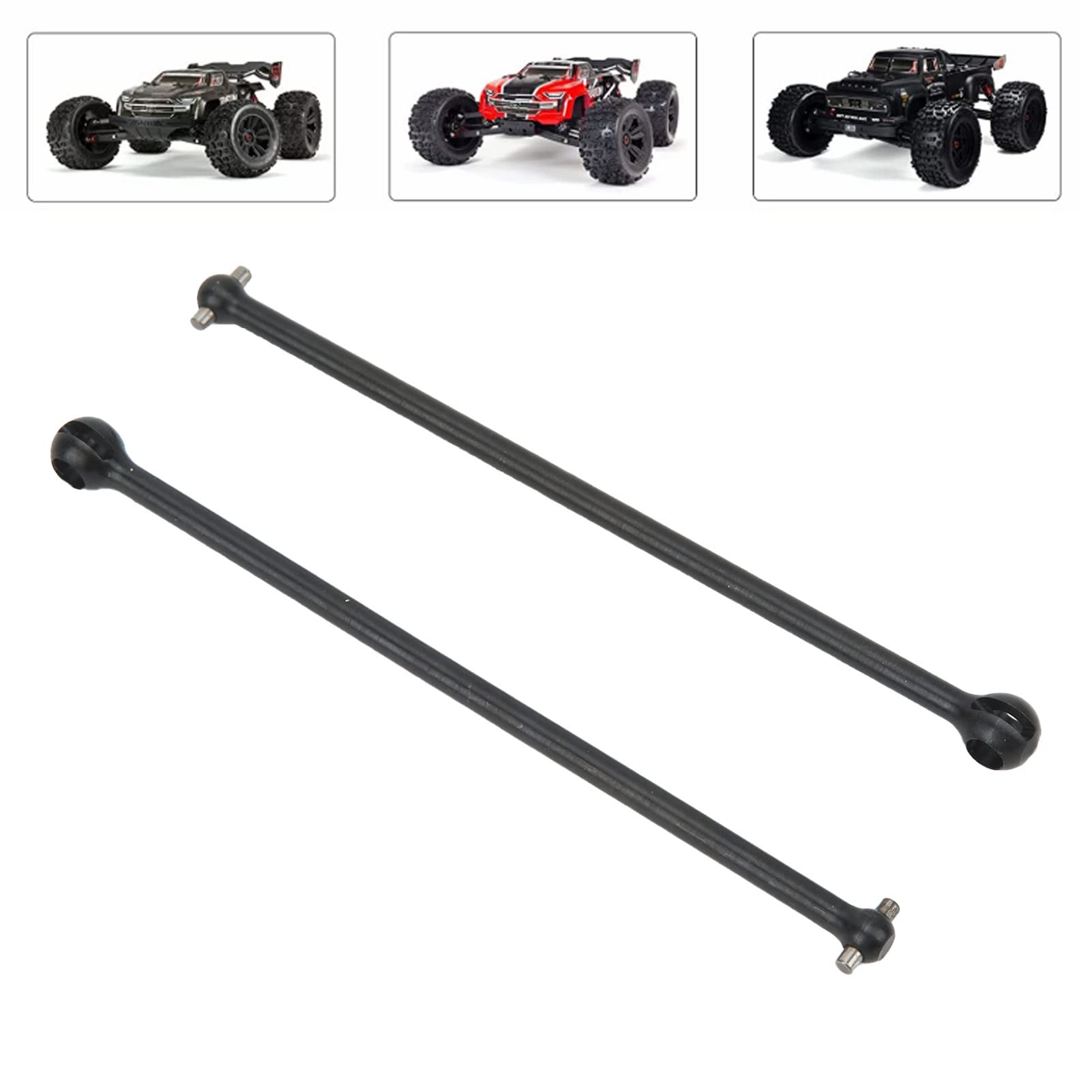 1/7 1/8 RC Car Stahl-Antriebswelle vorne hinten, CVD-Dogbone-Achse, rostfrei, verschleißfest, höhere Tragfähigkeit, reibungslose Kraftübertragung (Schwarz)