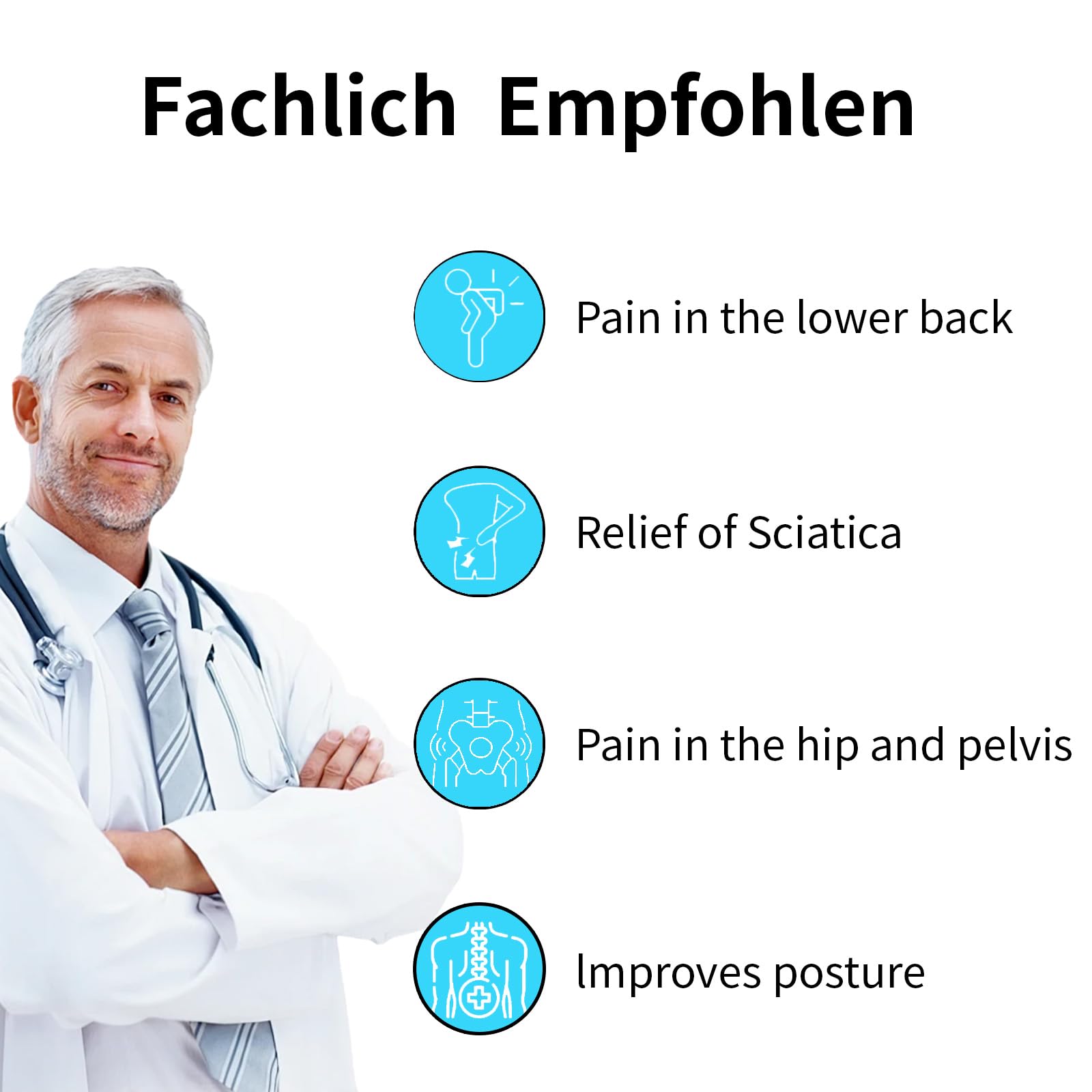 Cinturón de Soporte Sacroilíaco, Cinturón de Alivio del Dolor de Espalda, Transpirable Antideslizante Faja Lumbar para Hombres y Mujeres, Cinturon Pelvico (Medium)