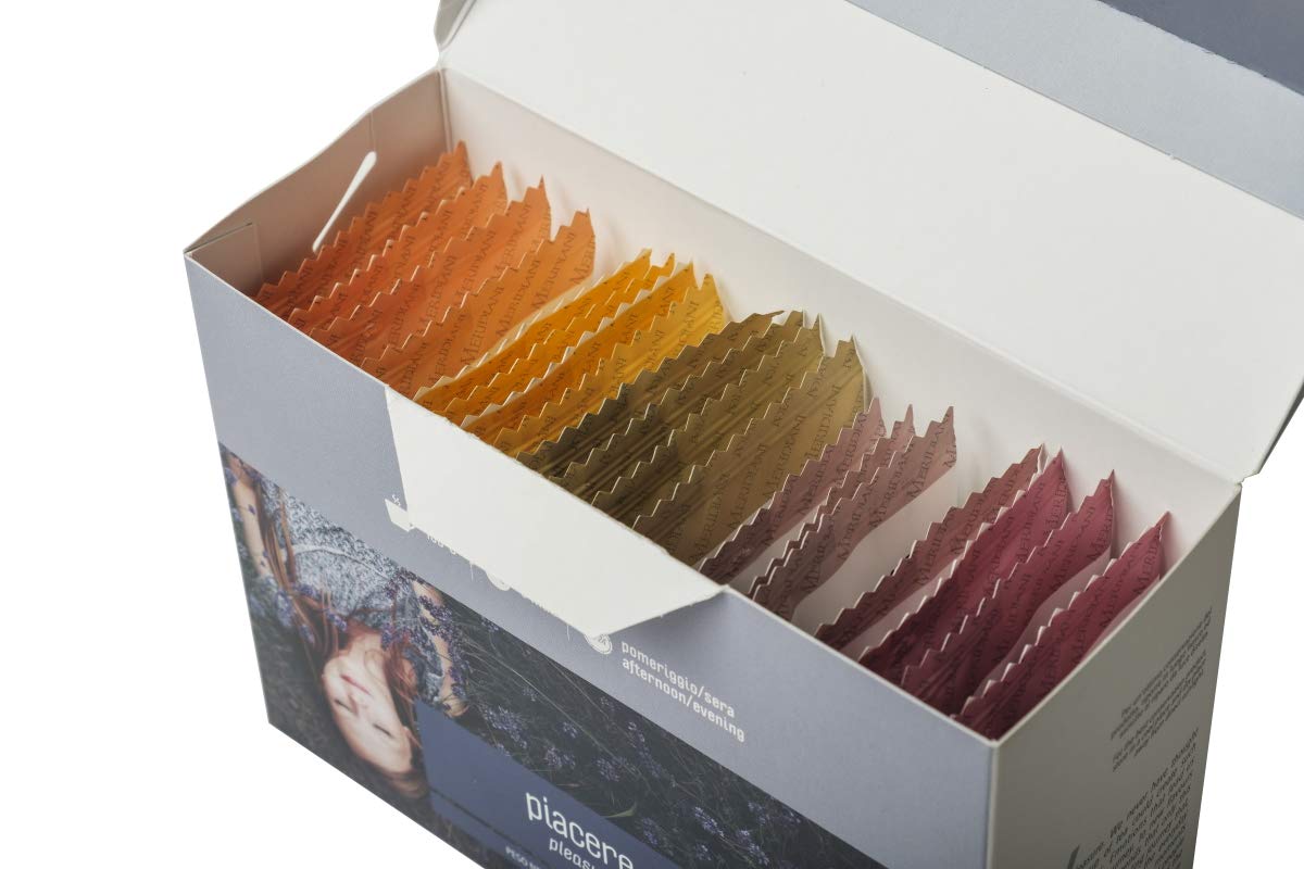 Raffinata degustazione Infusi, Tisane, Tè - 20 gusti in 80 filtri - Selezione di Tè e Miscele di frutta, fiori ed erbe in filtro bio - Meridiani Infusion & Tea