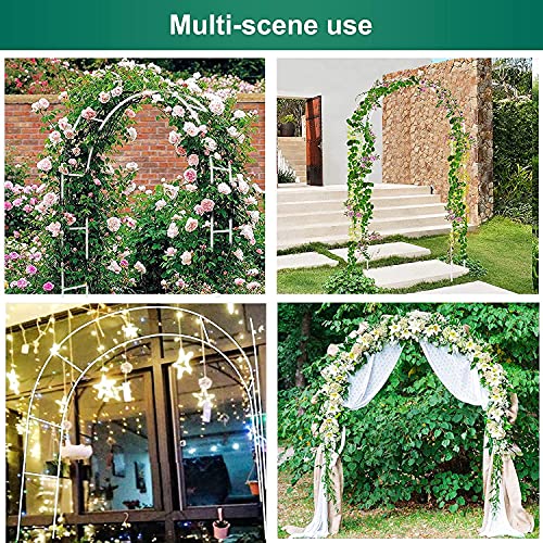 Elegante pergola ad arco in metallo per piante rampicanti, perfetta per decorazioni da giardino e cerimonie nuziali all'aperto