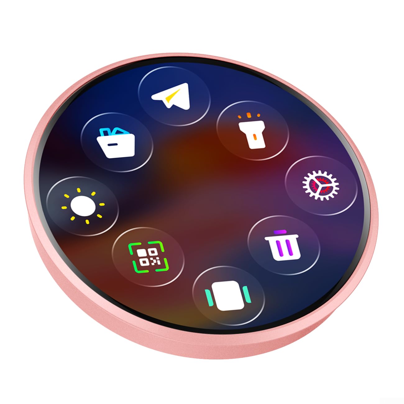 Evenoonest 1.85 Inch HD Smart Badge(Pink)
