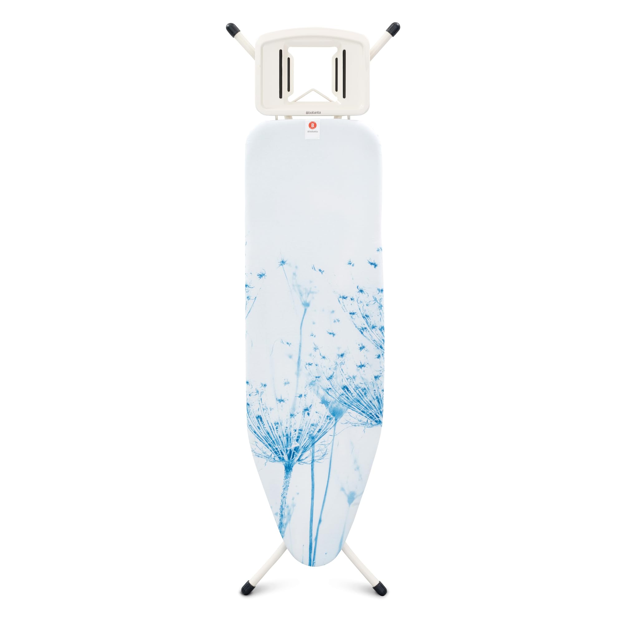Brabantia Ironing Board B, Steam Iron Rest Cotton Flower, 500145, Size B (124 x 38 cm) (Assorted Design)