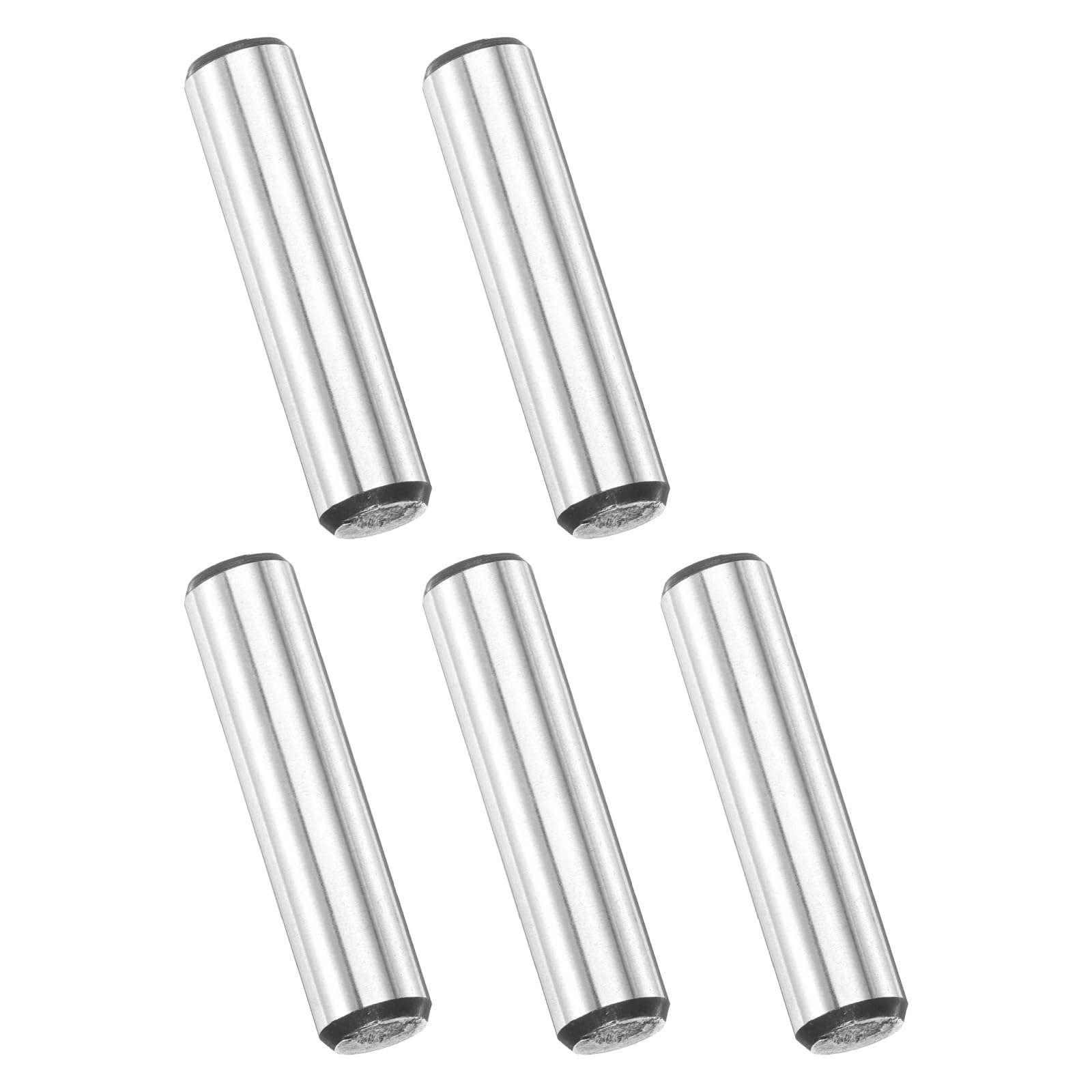 PATIKIL 2 Pcs Carbon Steel Dowel Pins, 5/16" x 1-3/4" Round Steel Metal Rods, Silver — image 1