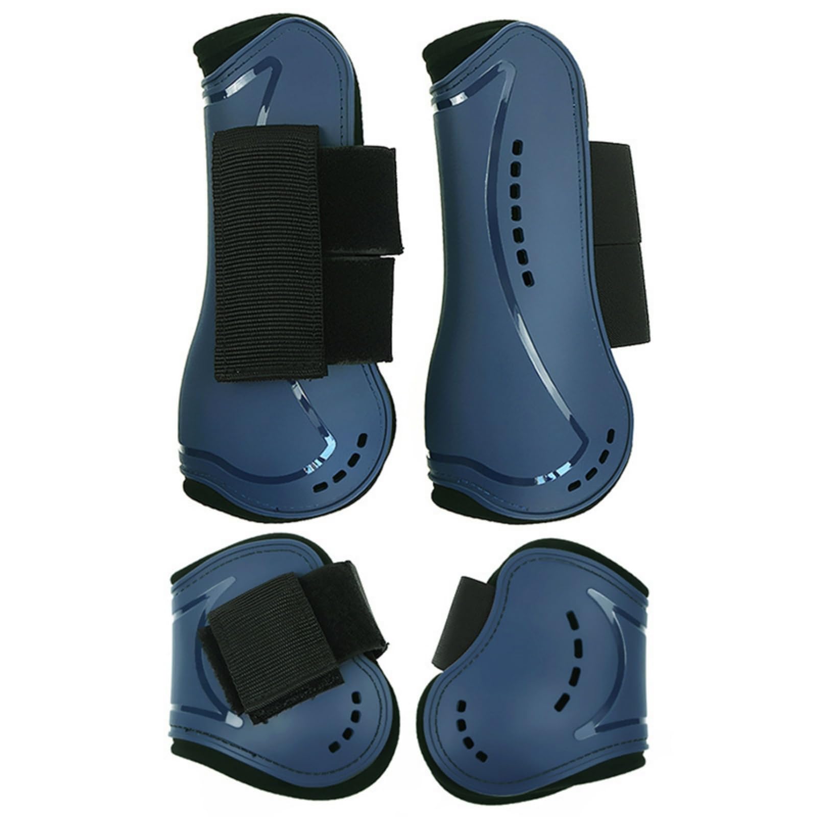 Pferde Gamaschen Beinschützer Springgamaschen Pferdestiefel Fesselkopfgamaschen mit Belüfteter Schale Und Weichem Neopren Schutz vor Stößen Und