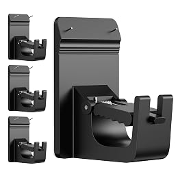 Universal Heavy Duty Curtain Rod Brackets, No Drill Curtain Rod Brackets with Adhesive & Invisible Nail, 30+LB Load Curtain Rod Holders, Damage Free Curtain Rod Hooks for Wall, Bathroom, Kitchen 4PC