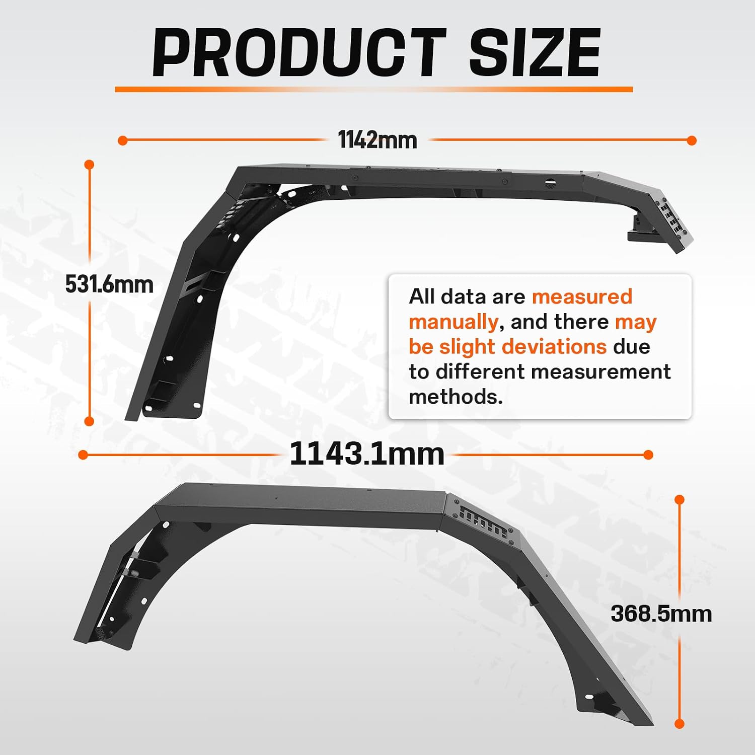 Front and Rear Fender Flares w/LED Compatible with 2018-2024 Jeep Wrangler JL & Unlimited 2&4 Doors,Turn Signal LightsSolid Steel Mud Fenders,Heavy-Duty Off-Road Wheel Fenders - 4PCS Black
