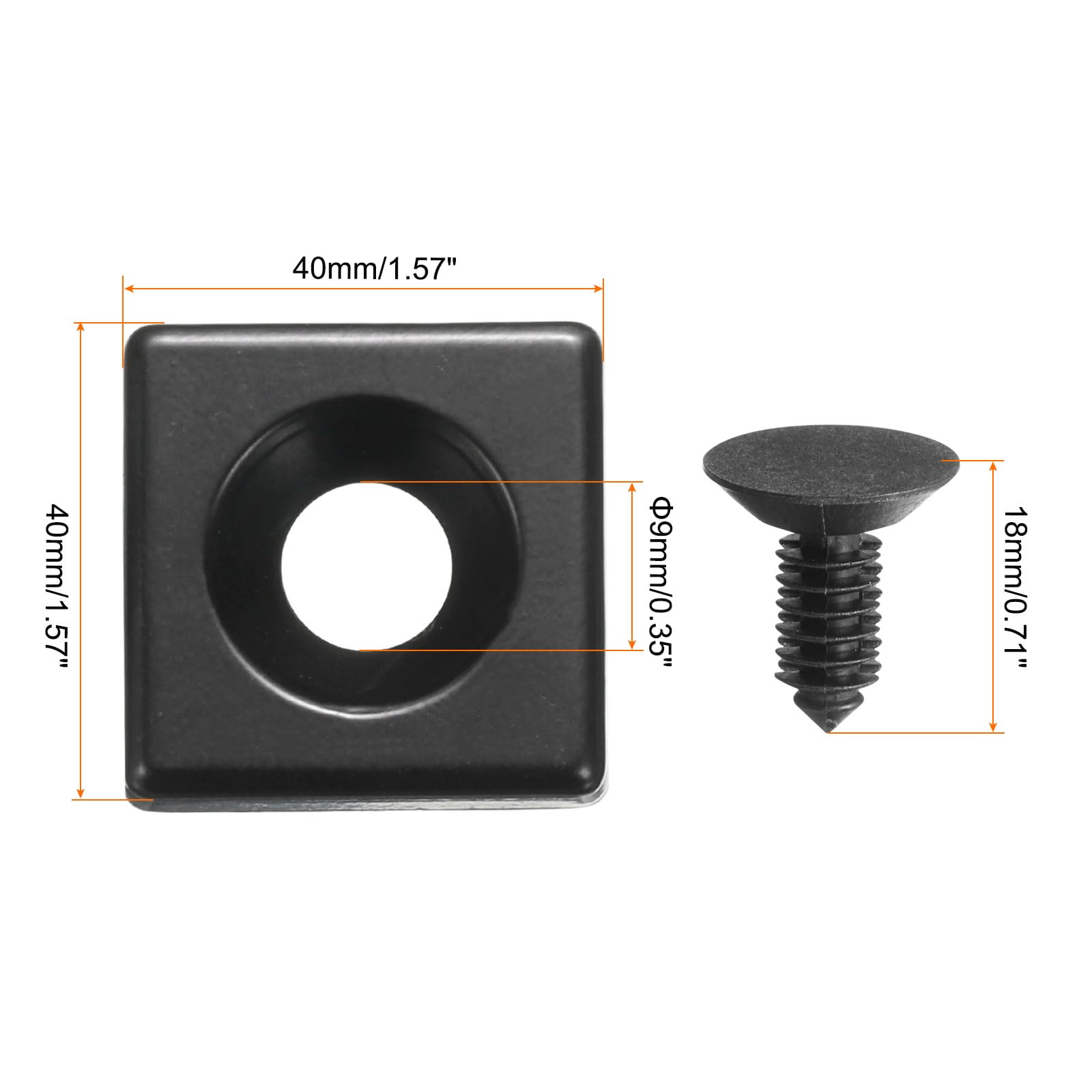 MECCANIXITY 20-Pack Standard Plastic Rectangle End Caps – Black, 160x40mm For European Aluminum Extrusion Profiles, Trolleys, Storage Racks