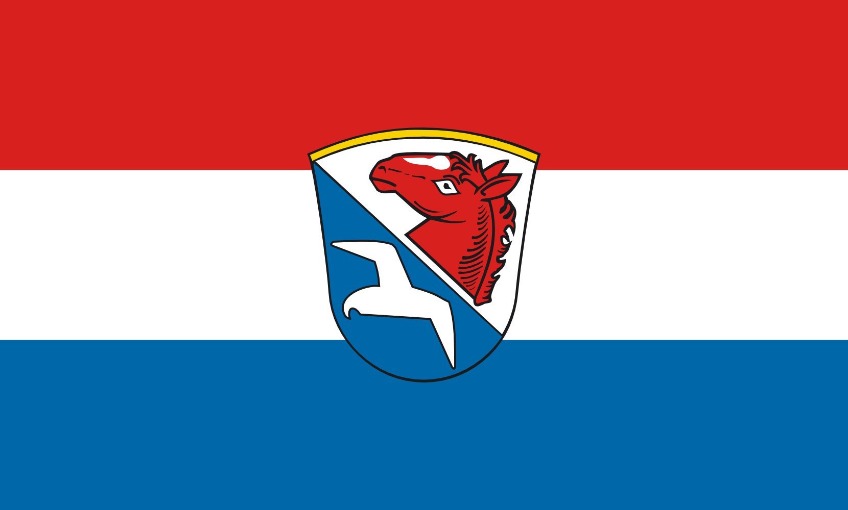 Drapeau paysage Unterwössen large 1.35m² anti-enroulement pour grand mât