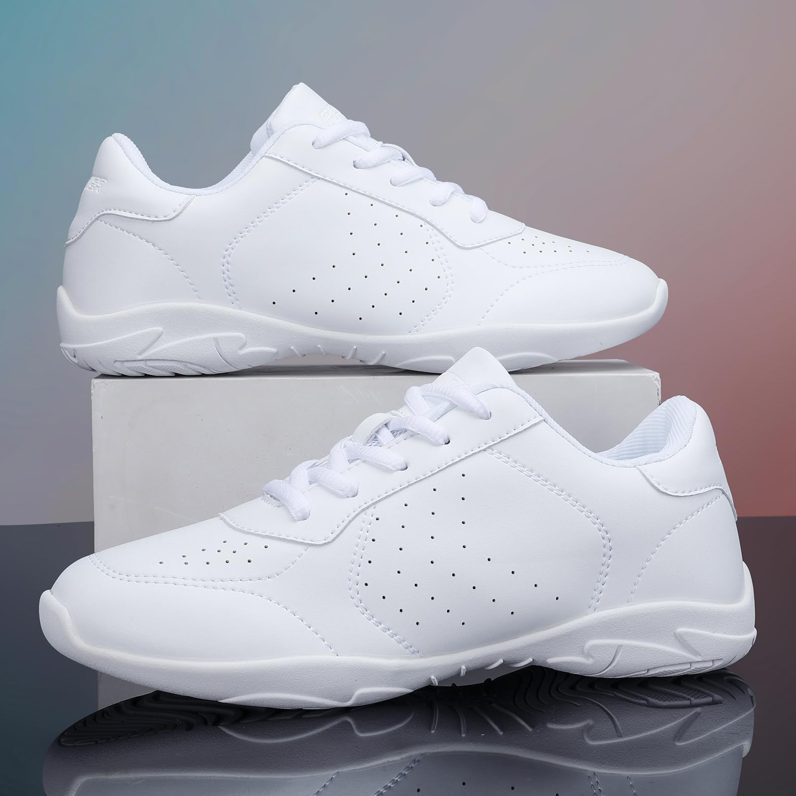 Mädchen Weiß Cheer Schuhe Frauen Leichtgewicht Cheerleading Schuhe Wettbewerb Turnschuhe
