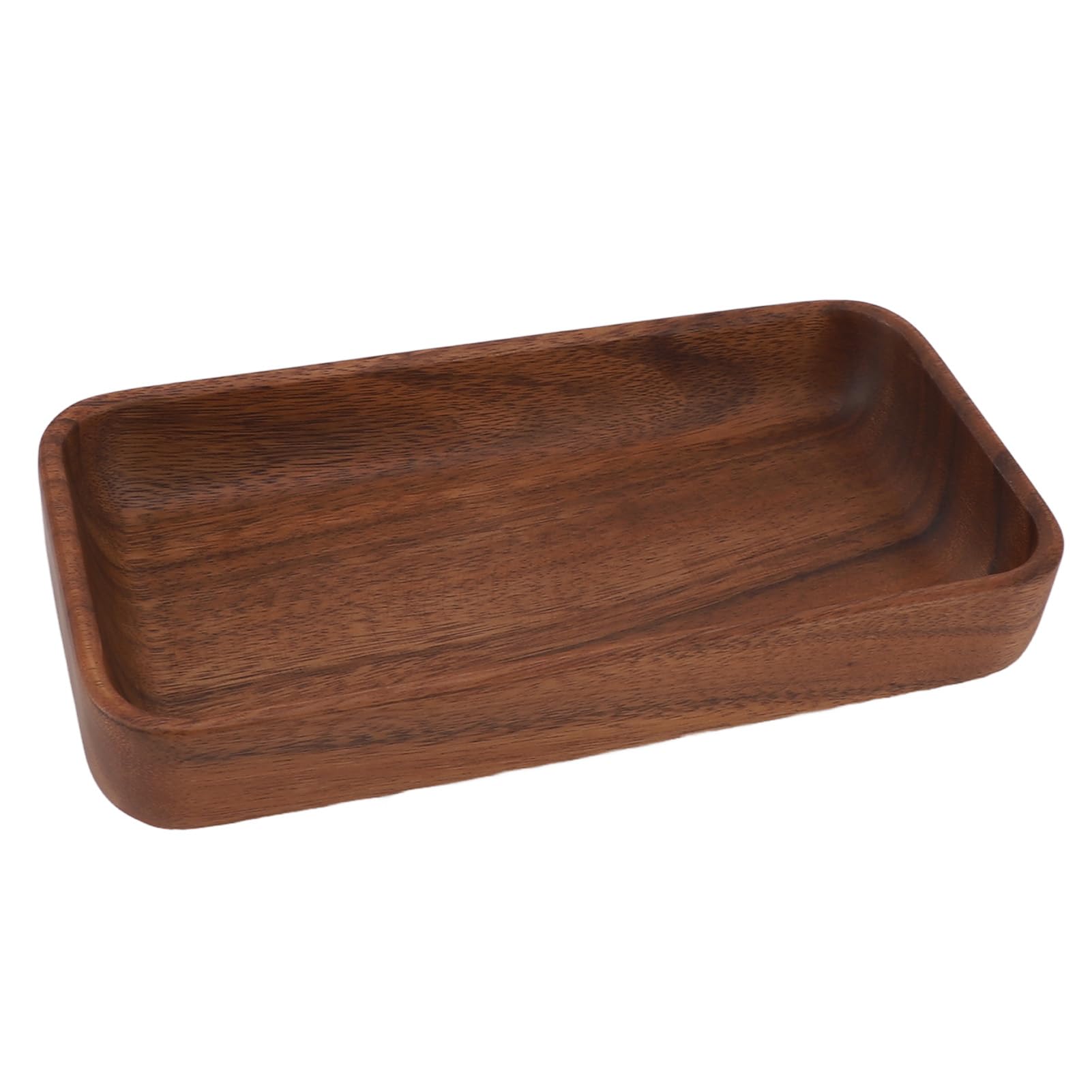 SIXRUN Cuenco para Servir de Madera, Ensaladera de Madera con Acabado Liso, Plato Ligero Multiusos para Servir Frutas para Ensaladas, Aperitivos, Uso en Casa, Picnic, Fiesta (Rectángulo)