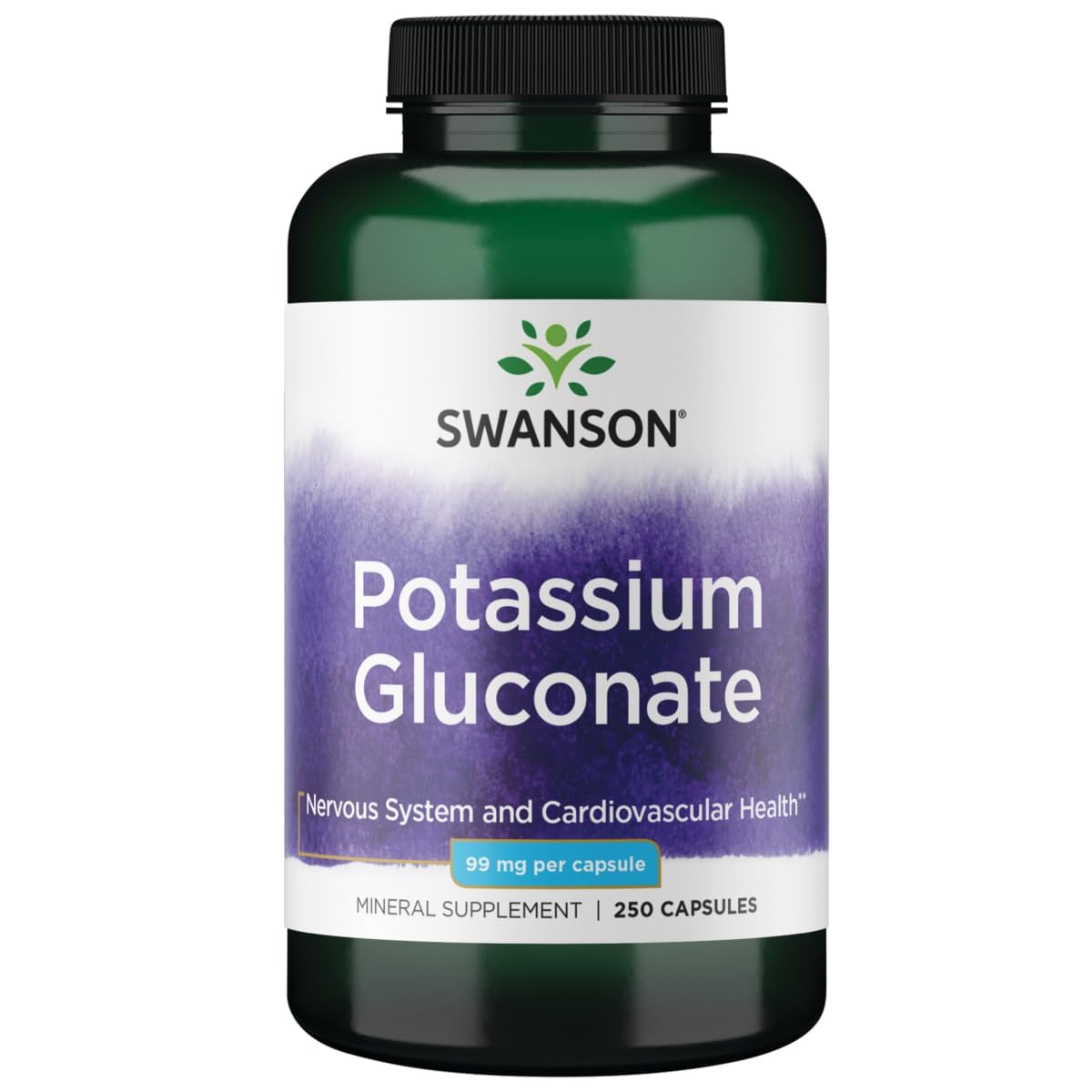 Swanson Potassium Gluconate 99 mg Capsules