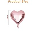 GRAND SHOP Heart Shape Foil Balloons for Party Decorations 5 Pieces (Rose Gold) gallery image