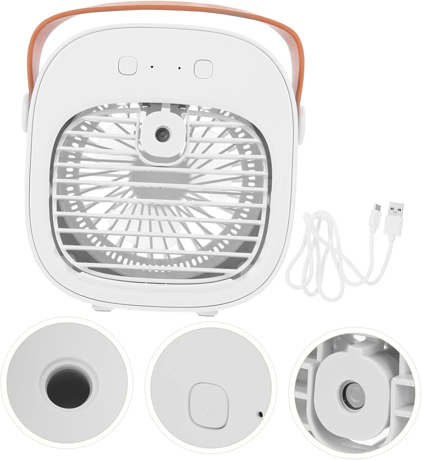 1 Set Charging Desktop Air Cooler Fan Misting Fan with Variable Speed for Home Office Sleep Compact Design for Efficient Air Circulation