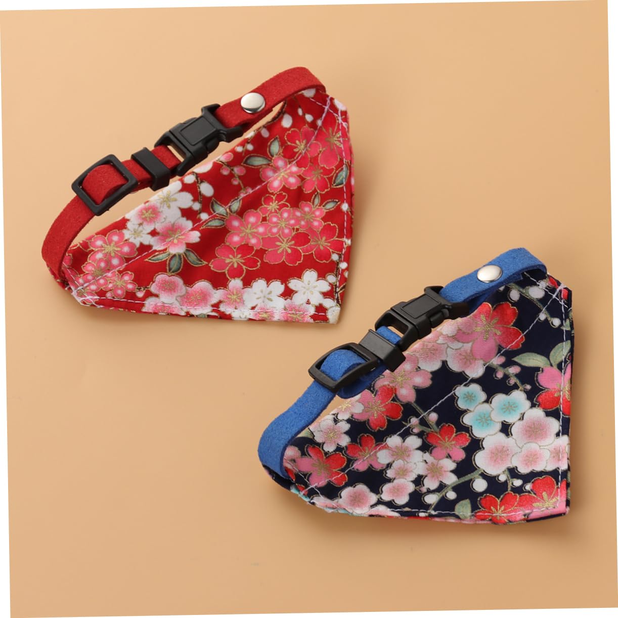 BESPORTBLE 6pièces Bandana Triangulaire pour Chien avec Motif Floral Écharpe Réglable pour Animaux De Compagnie Modèles Aléatoires