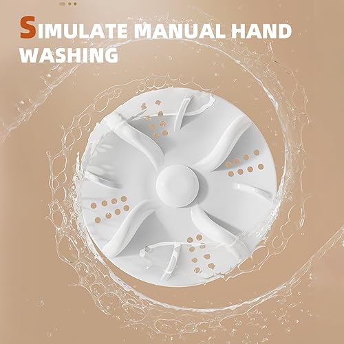 Miniatura 9 de Lavadora de ropa interior, mini lavadora portátil de 2 litros con temporizador digital para calcetines, toallas de saliva, adecuada para