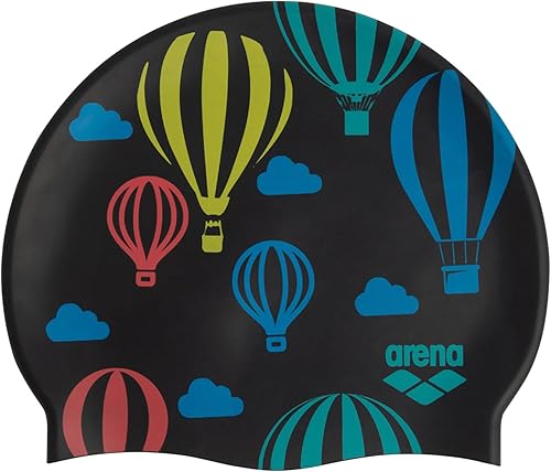 Miniatura 16 de Arena Gorra de natación clásica unisex de silicona para niñas y niños, cómoda y duradera, talla única Negro/Plateado,Verde lima