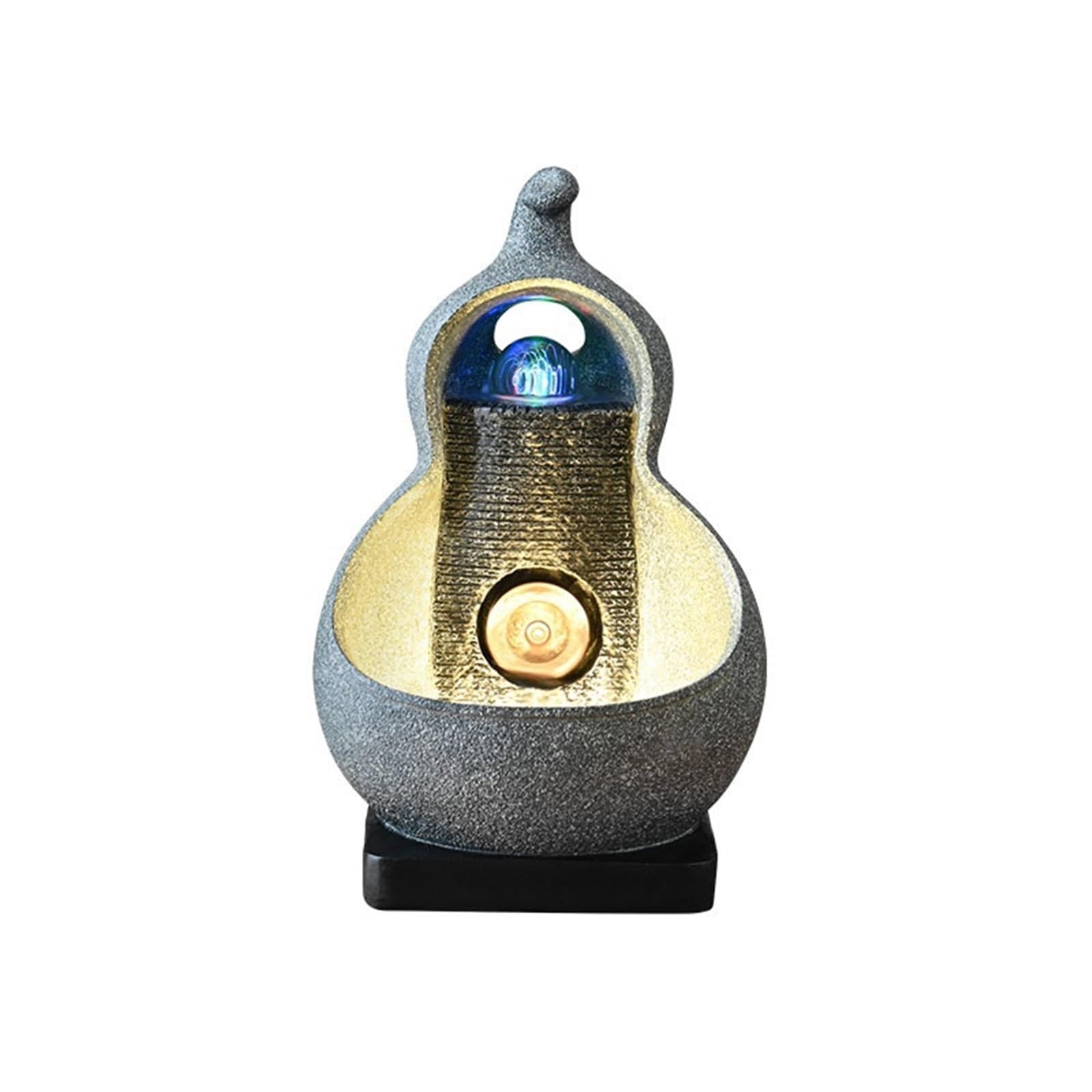 water feature Resin Tabletop Fountain Circulating Waterscape Decoration for Home and Office(Blue)