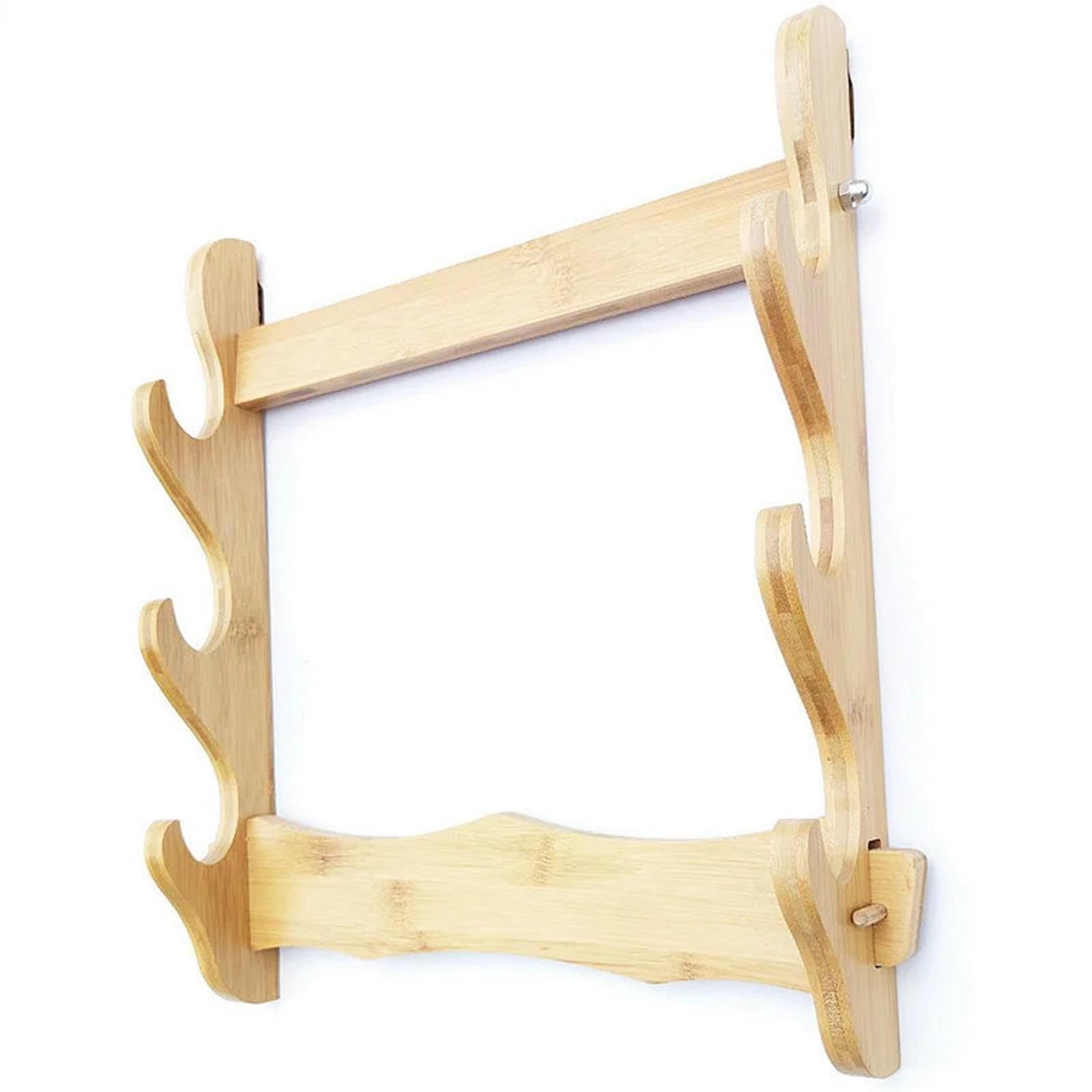 Soporte de espada Estante for colgar en la pared con almacenamiento de espada, estante for flauta, madera multicapa(2 floors)