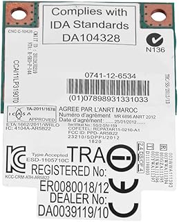 Placa WIFI Dual Band 2.4G / 5Ghz Placa de Rede 300Mbps Bluetooth 4.0 Mini Placa PCI-E AR5B22 Placa de Rede Wireless para Laptops com Mini PCI-E Mainboard