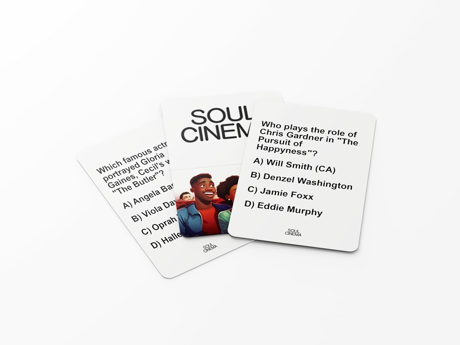 Soul Cinema : The Ultimate Black Film Trivia Game - 100 Cards Celebrating Classic Movie Magic, Perfect for Family Game Night, Cookouts, Parties, Reunions, and More!