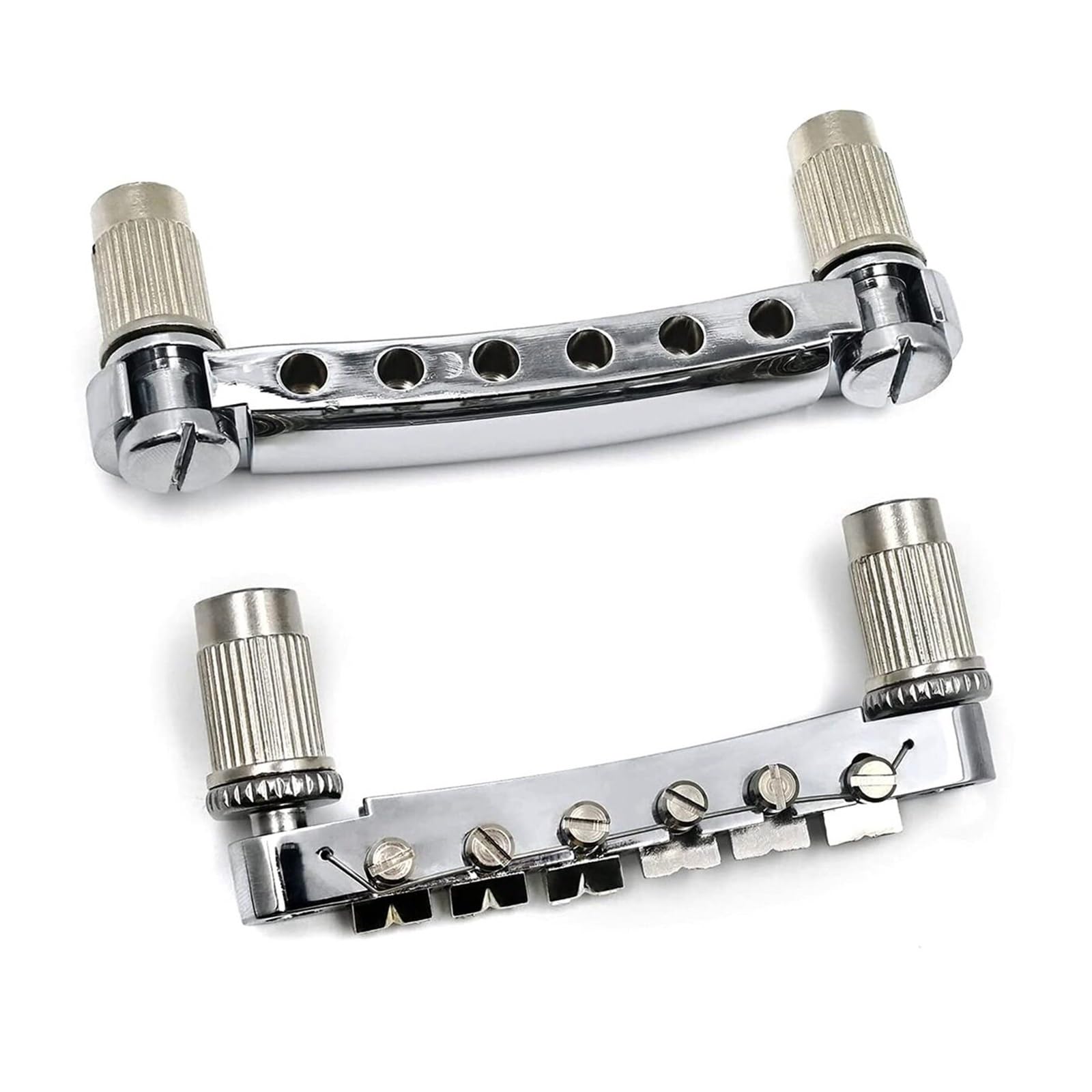 Adatto Per Il Supporto Per Corde Per Chitarra Elettrica Con Dado Superiore E Inferiore Per Cordiera A Ponte Chitarra Bridge(Gold)