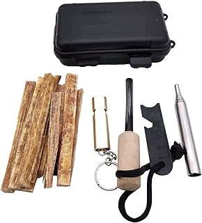 WDOPEN Fire Starting Kit,Outdoor Survival Kit,Includes Multiple Fire Starting Systems and Emergency Tinder Sources,Perfect...